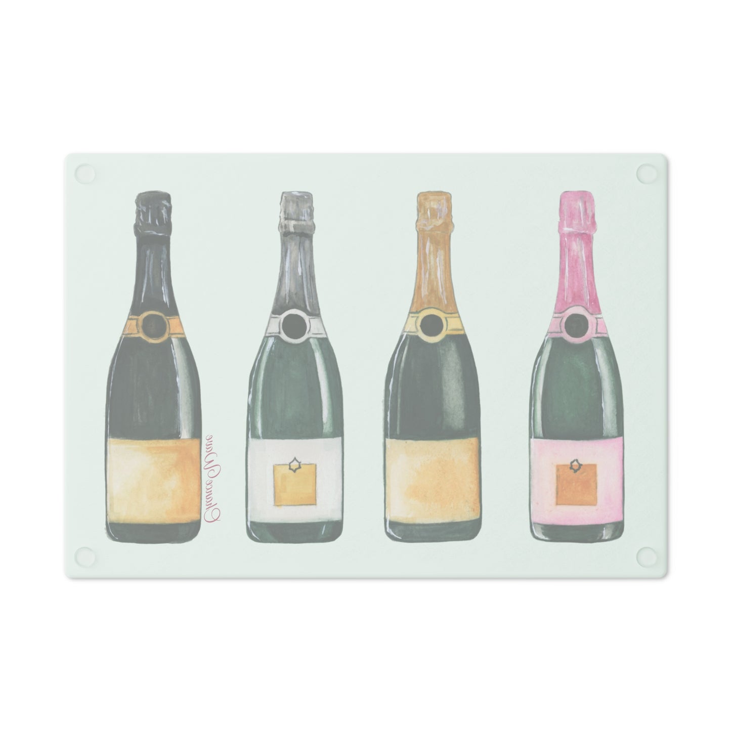 Champagne Tempered Glass Cutting Board