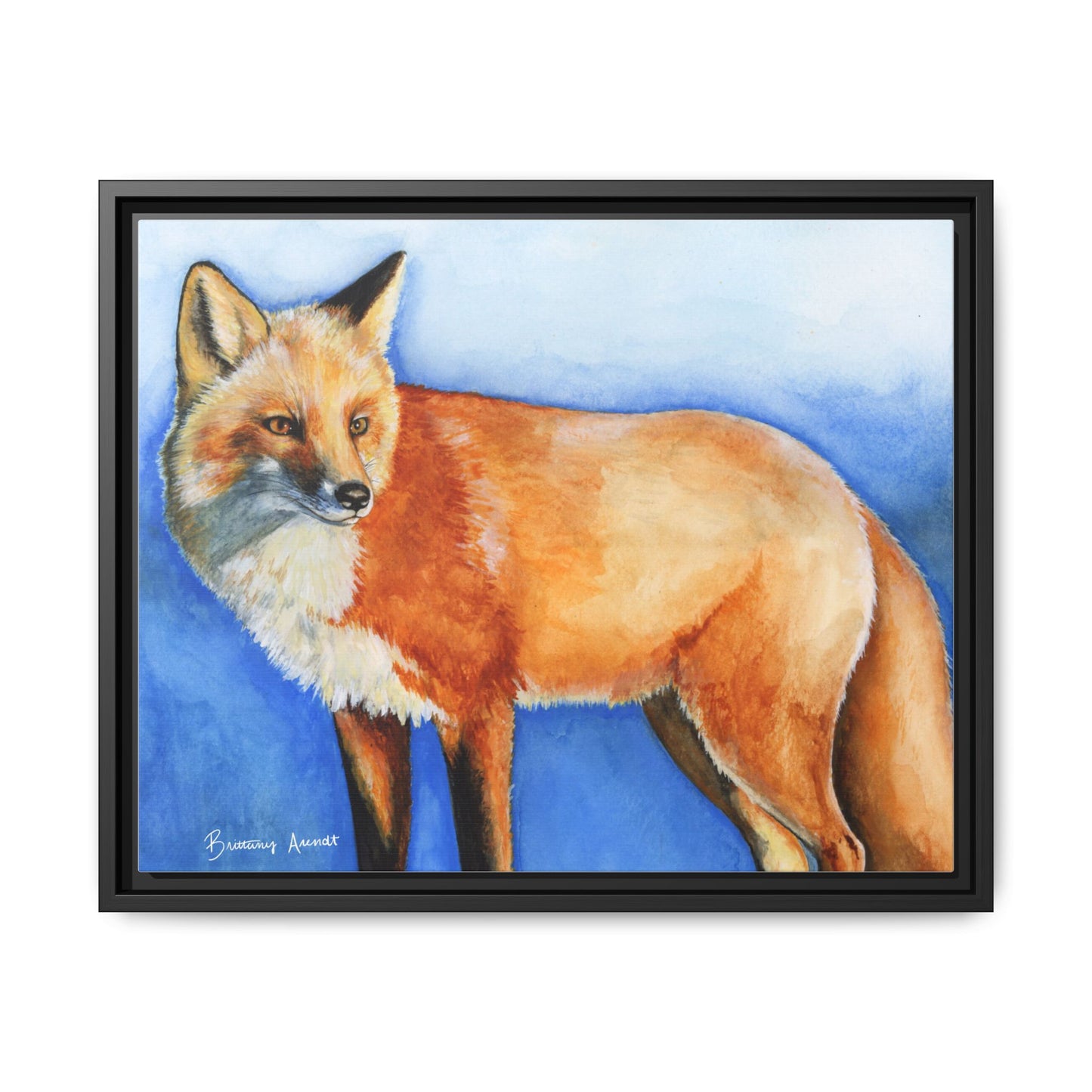 Fox Matte Canvas, Framed (Multi-color)