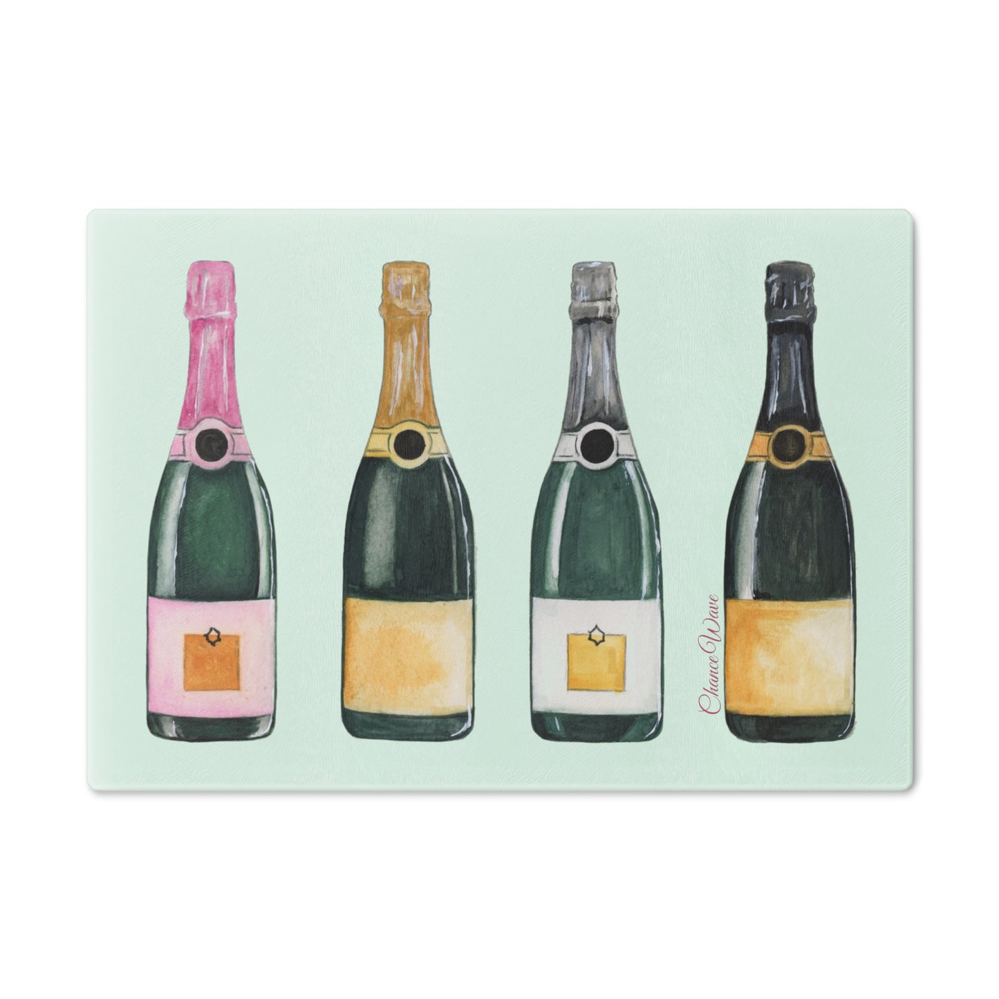 Champagne Tempered Glass Cutting Board