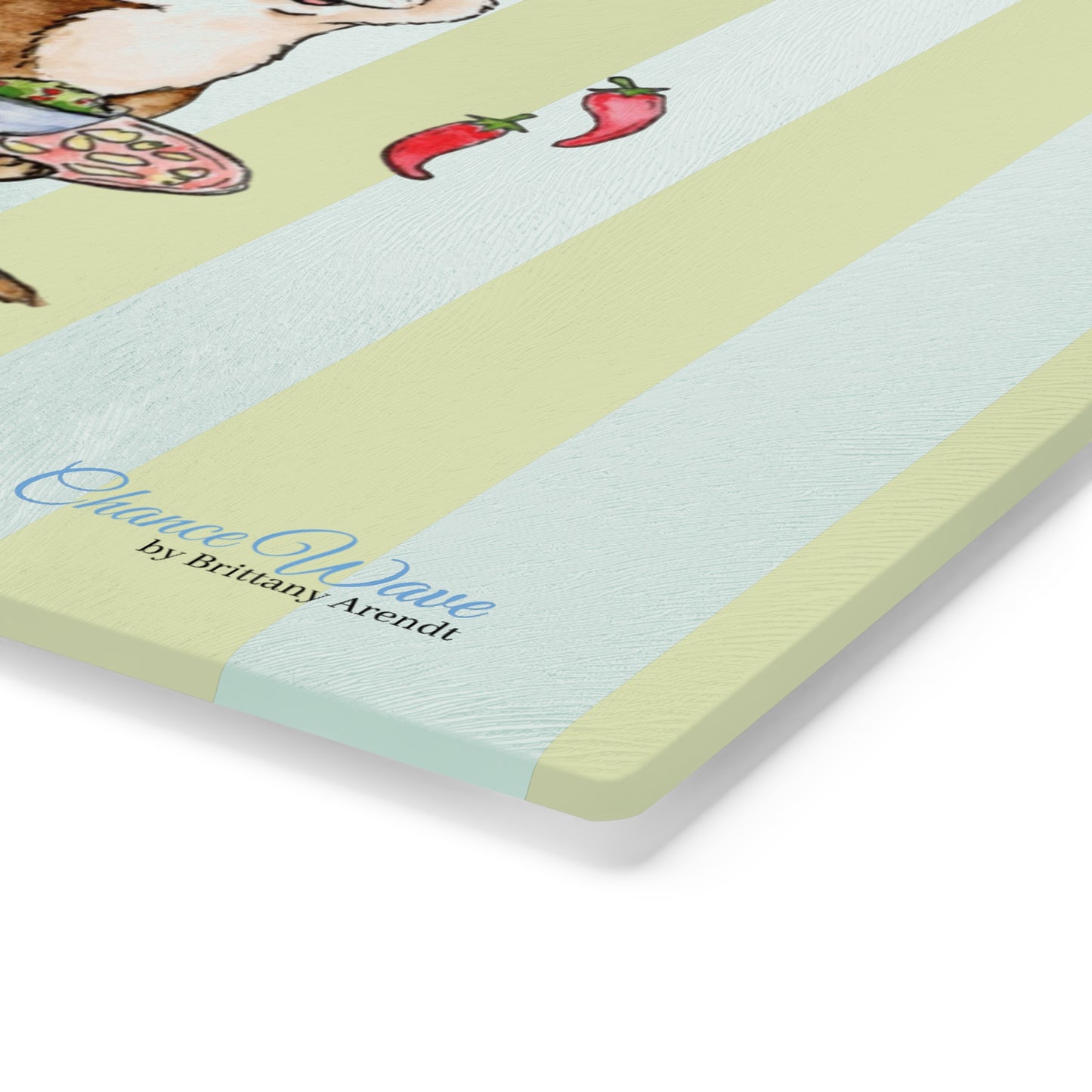 Party Animal Tempered Glass Cutting Board