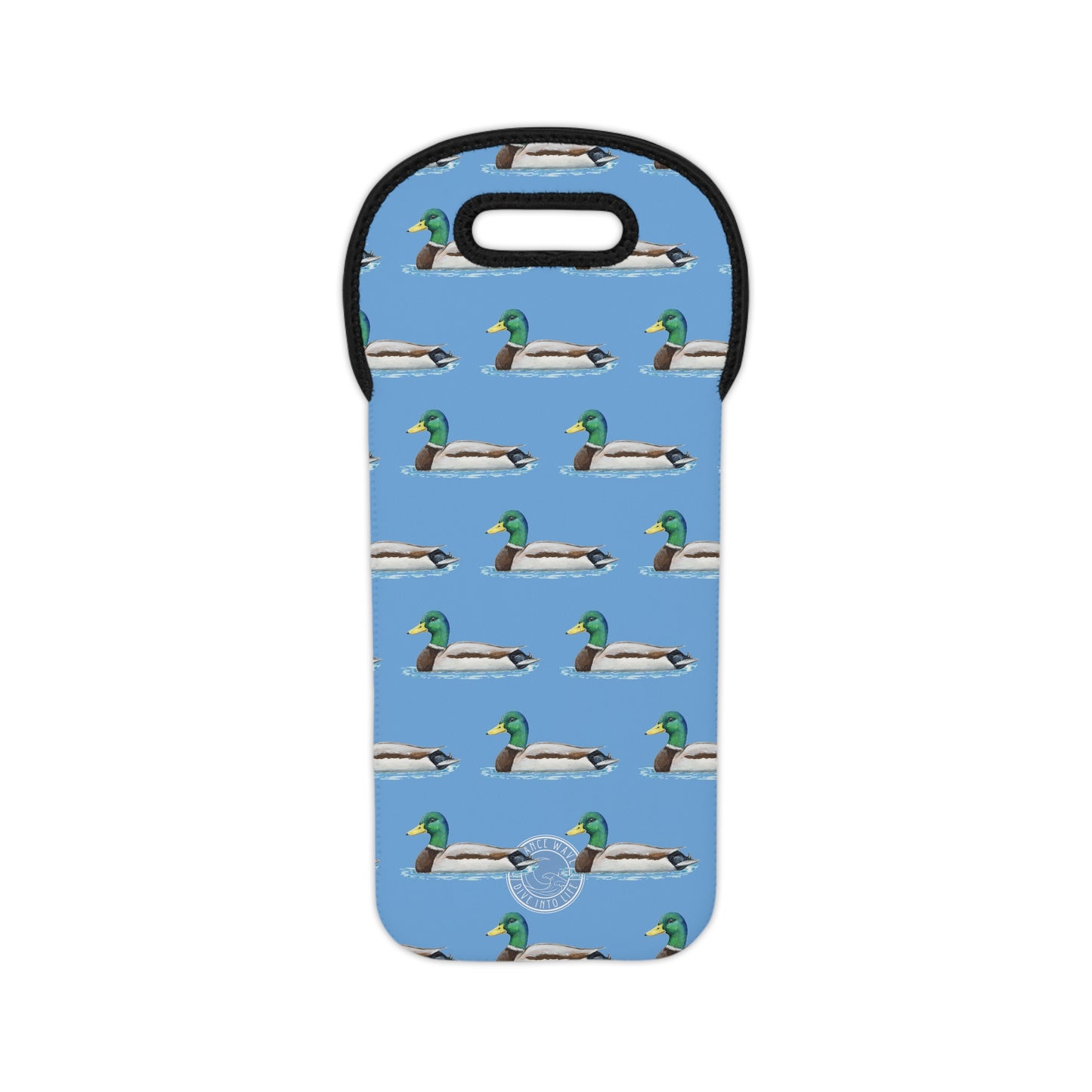 Mallard Pattern Wine Tote Bag