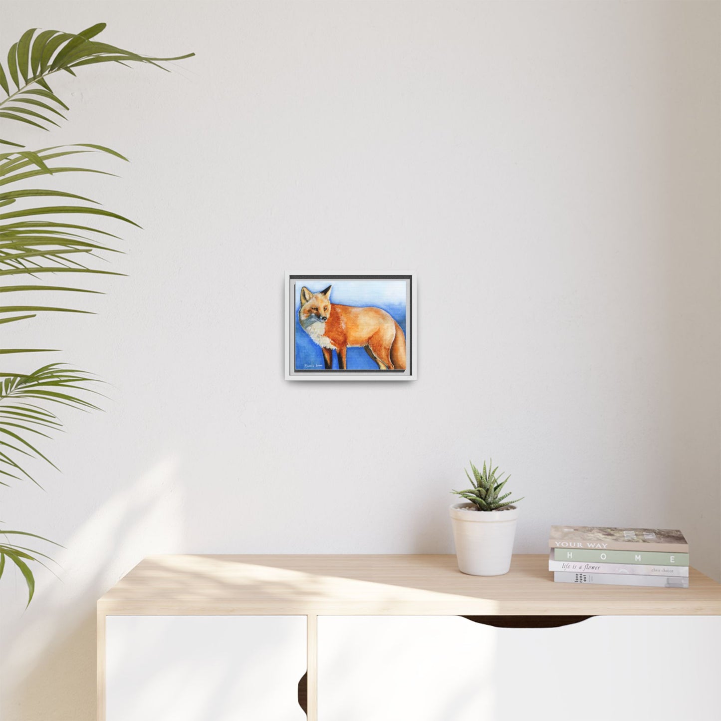 Fox Matte Canvas, Framed (Multi-color)