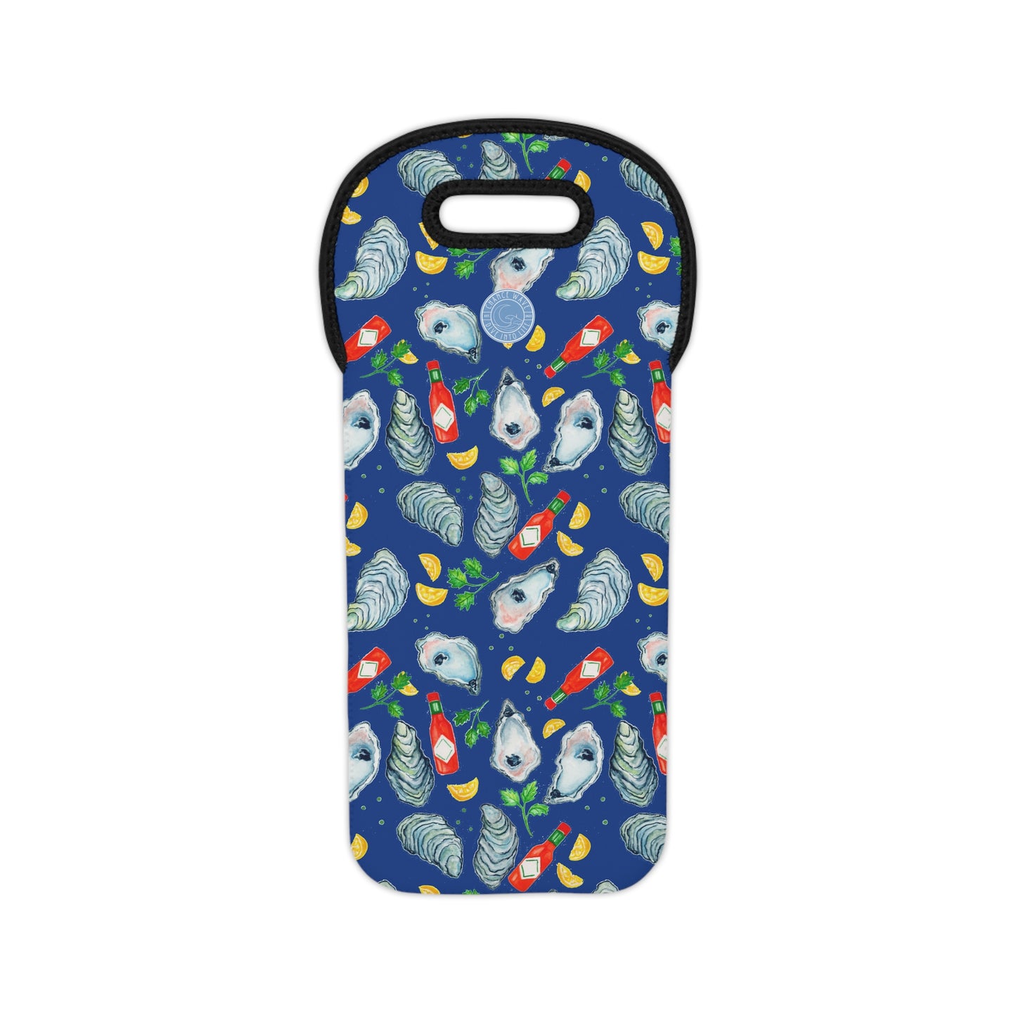 Oyster Platter Pattern Wine Tote Bag
