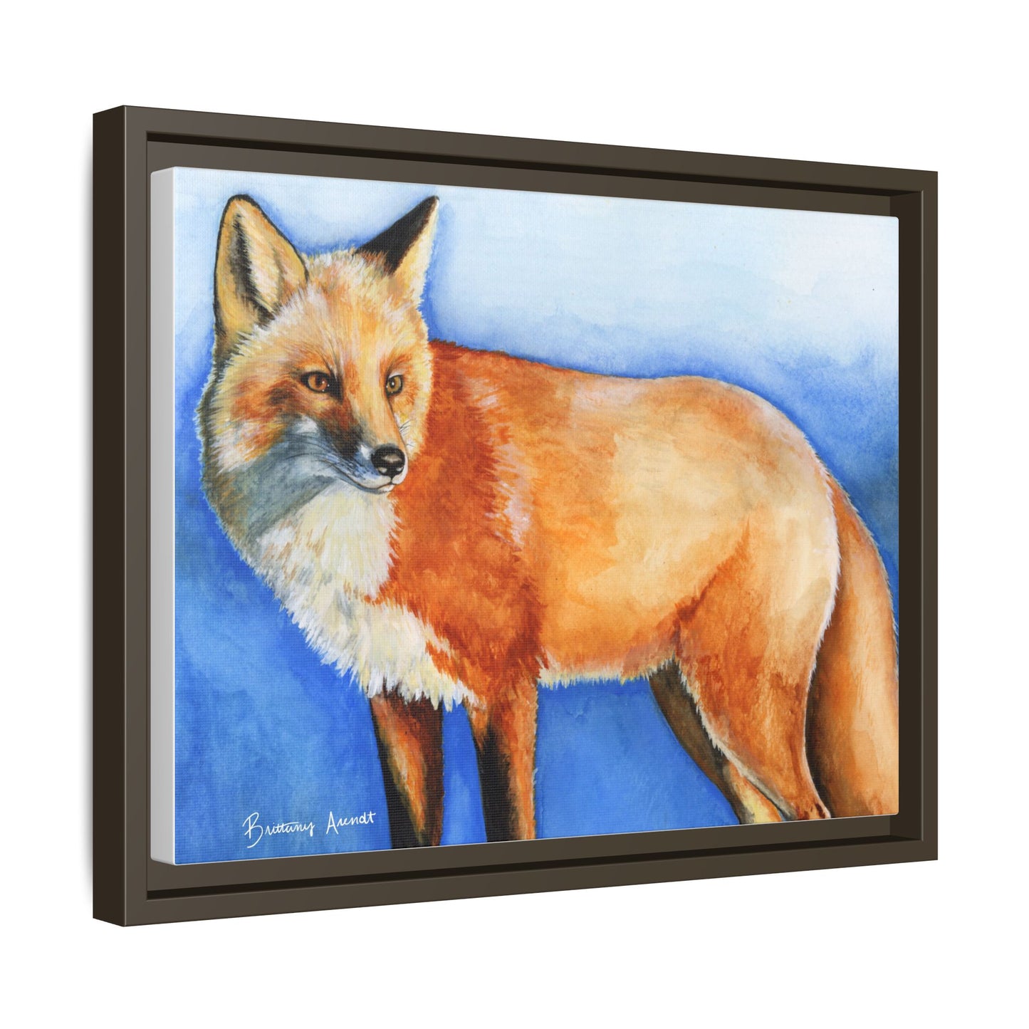 Fox Matte Canvas, Framed (Multi-color)