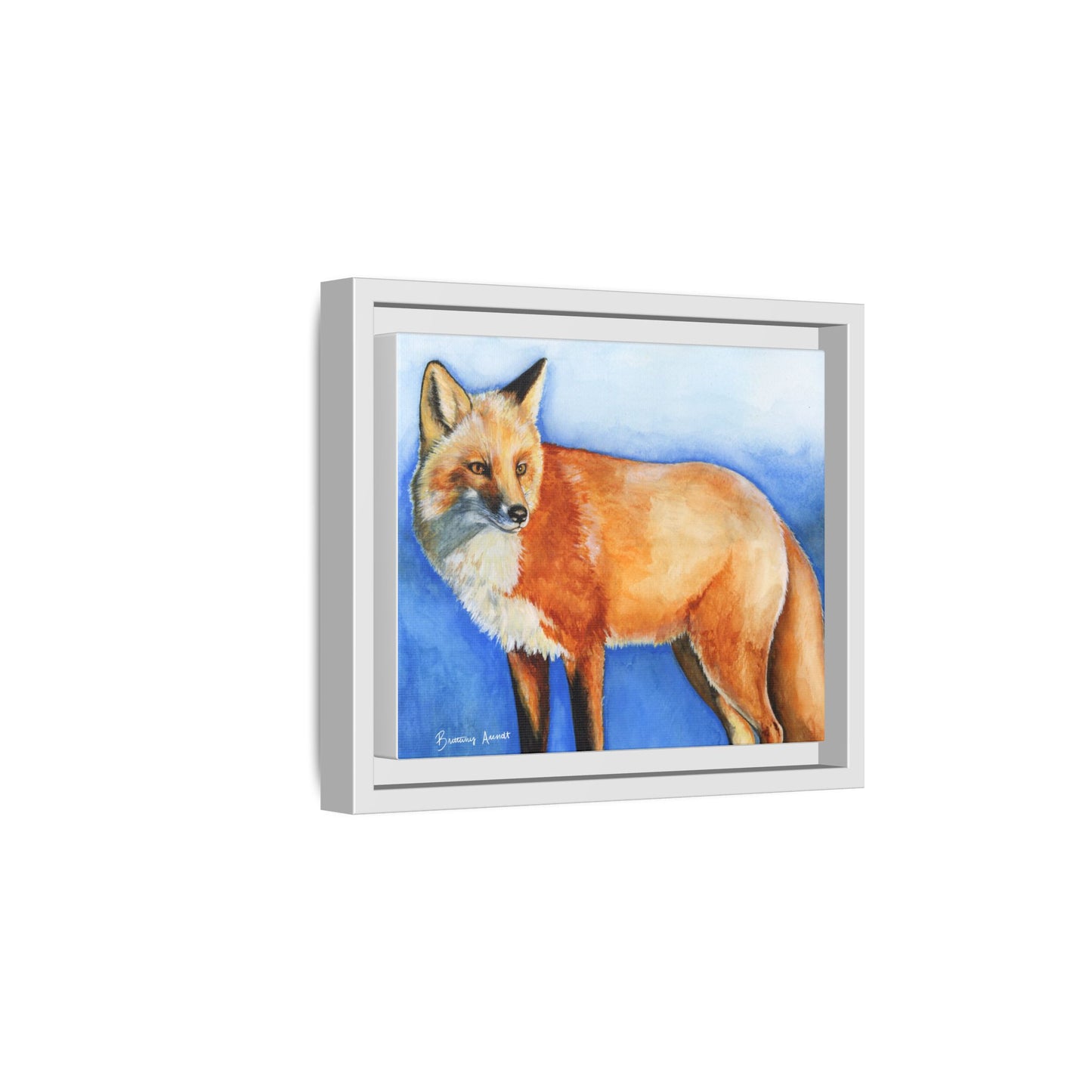Fox Matte Canvas, Framed (Multi-color)