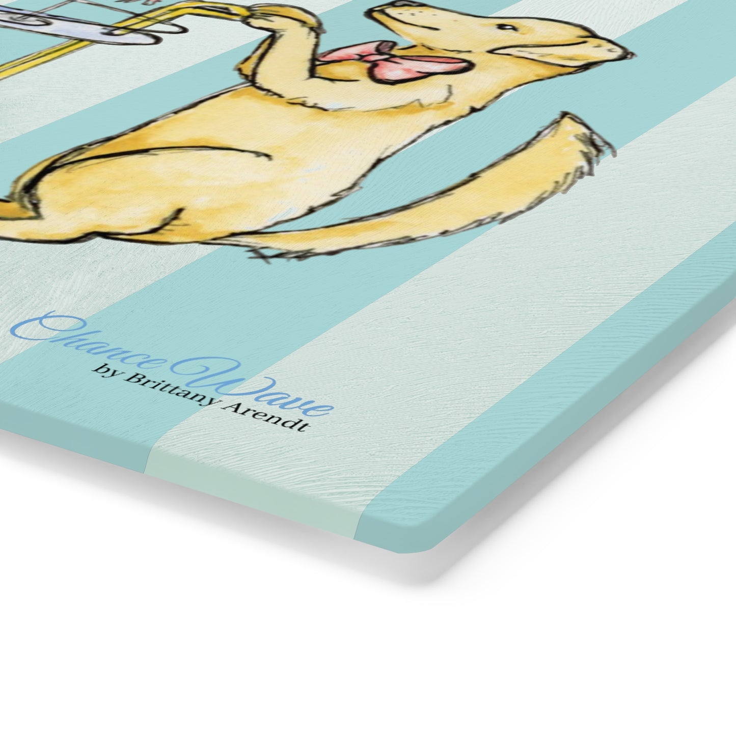 Bar(k) Cart Party Animal Tempered Glass Cutting Board