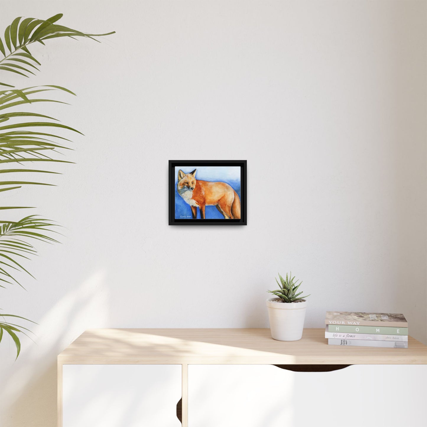 Fox Matte Canvas, Framed (Multi-color)