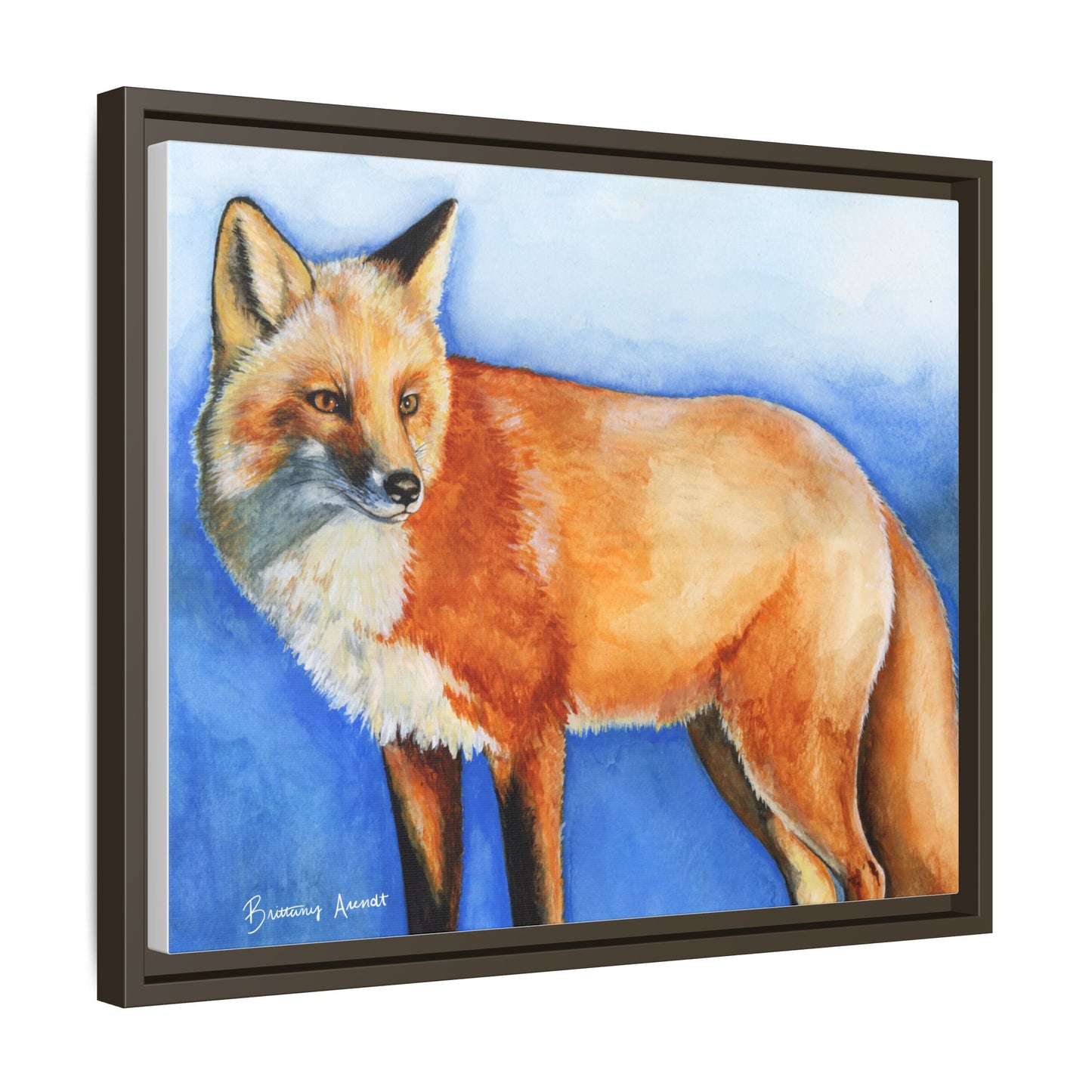 Fox Matte Canvas, Framed (Multi-color)