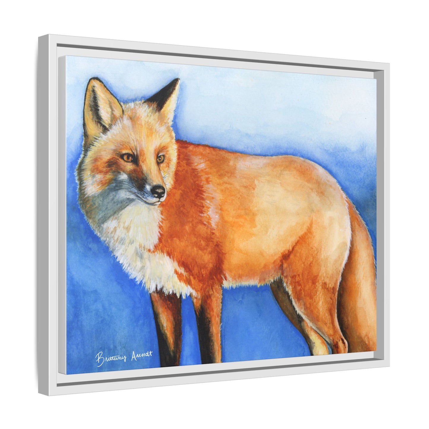 Fox Matte Canvas, Framed (Multi-color)