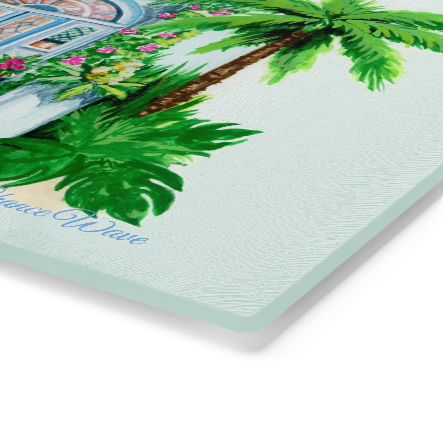 Door to Paradise Tempered Glass Cutting Board