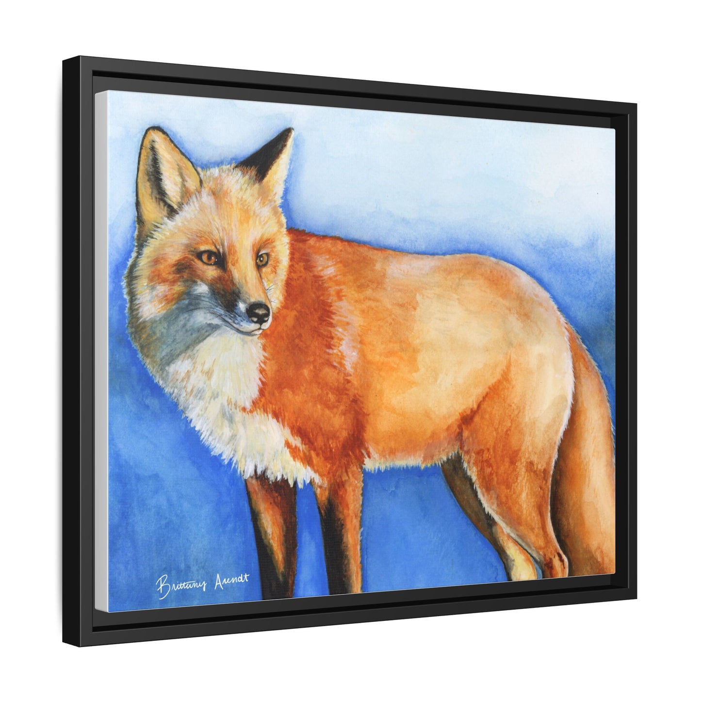 Fox Matte Canvas, Framed (Multi-color)