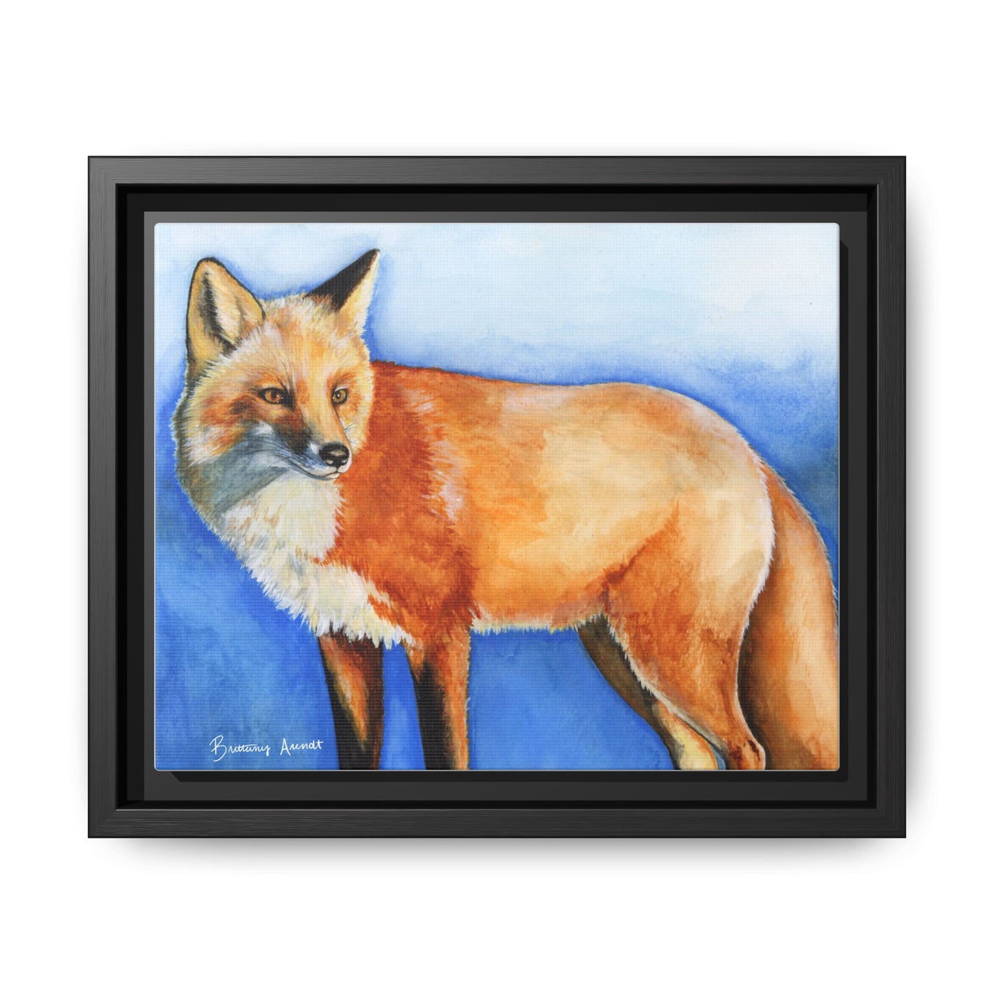 Fox Matte Canvas, Framed (Multi-color)