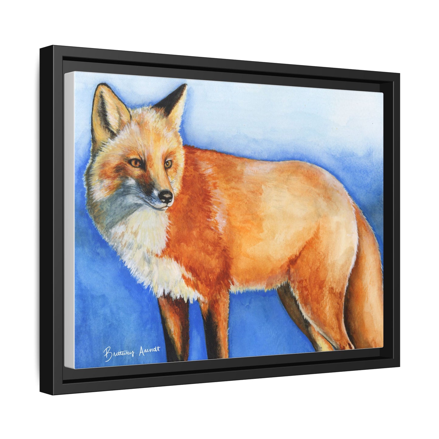 Fox Matte Canvas, Framed (Multi-color)