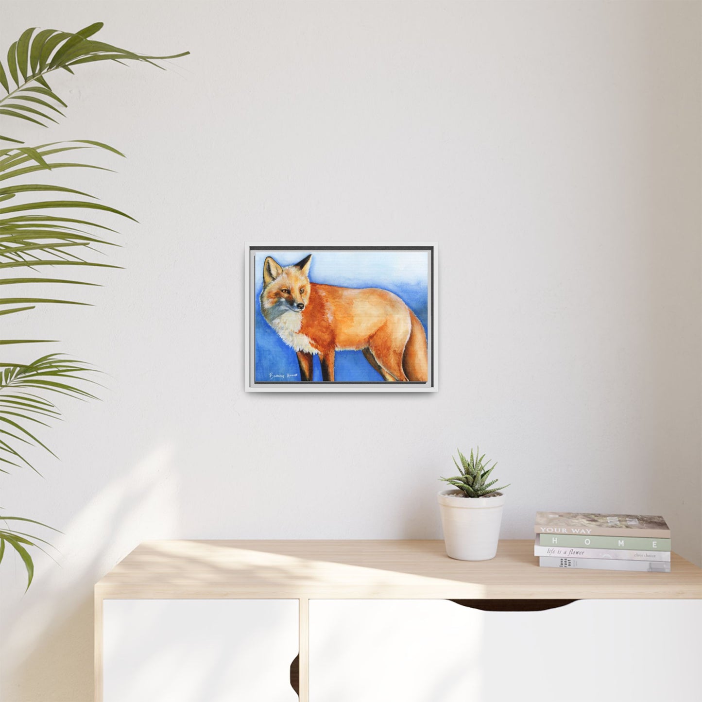 Fox Matte Canvas, Framed (Multi-color)