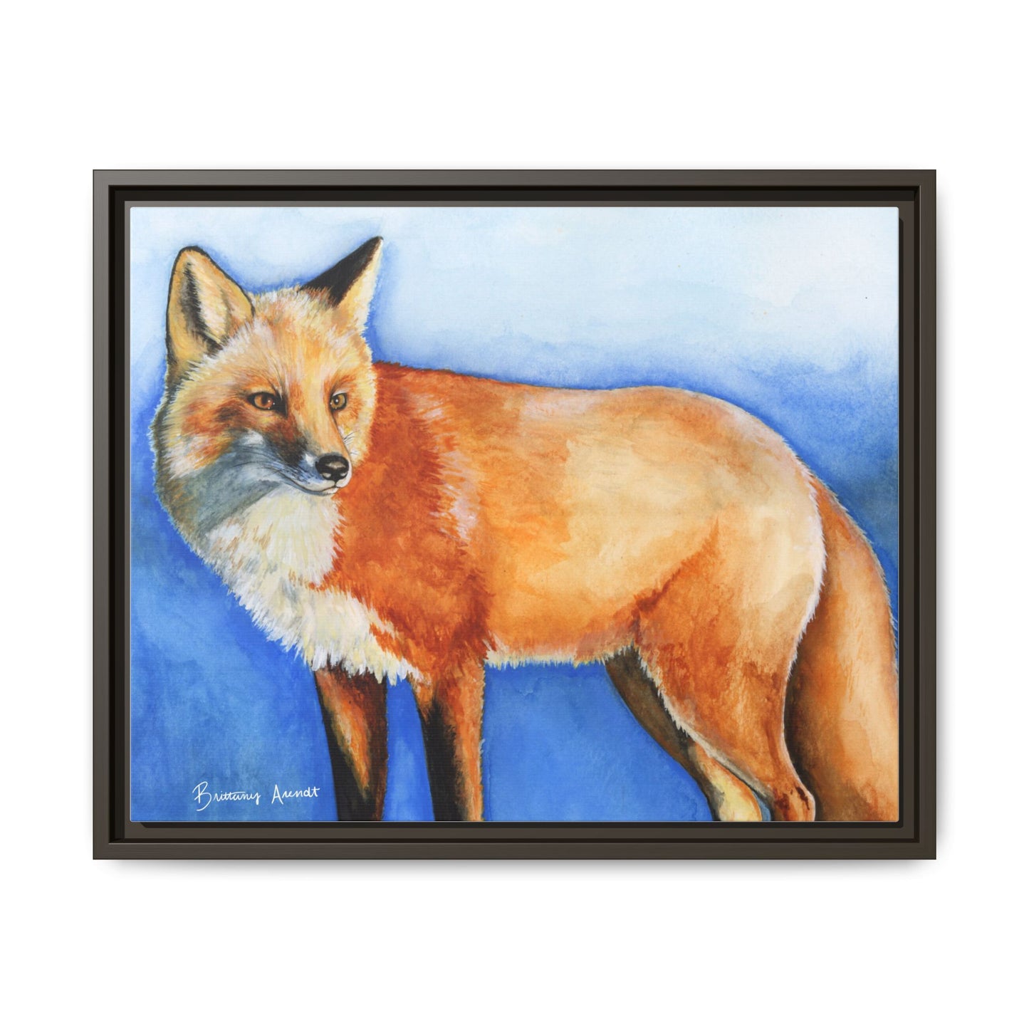 Fox Matte Canvas, Framed (Multi-color)