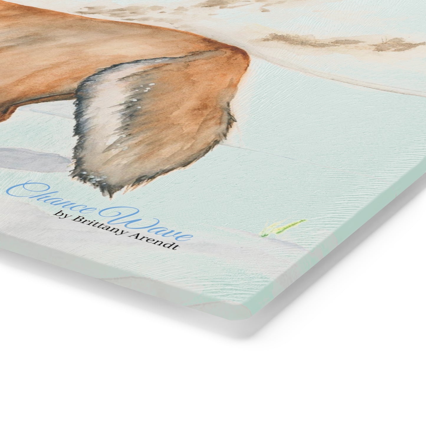 Winter Fox Tempered Glass Cutting Board