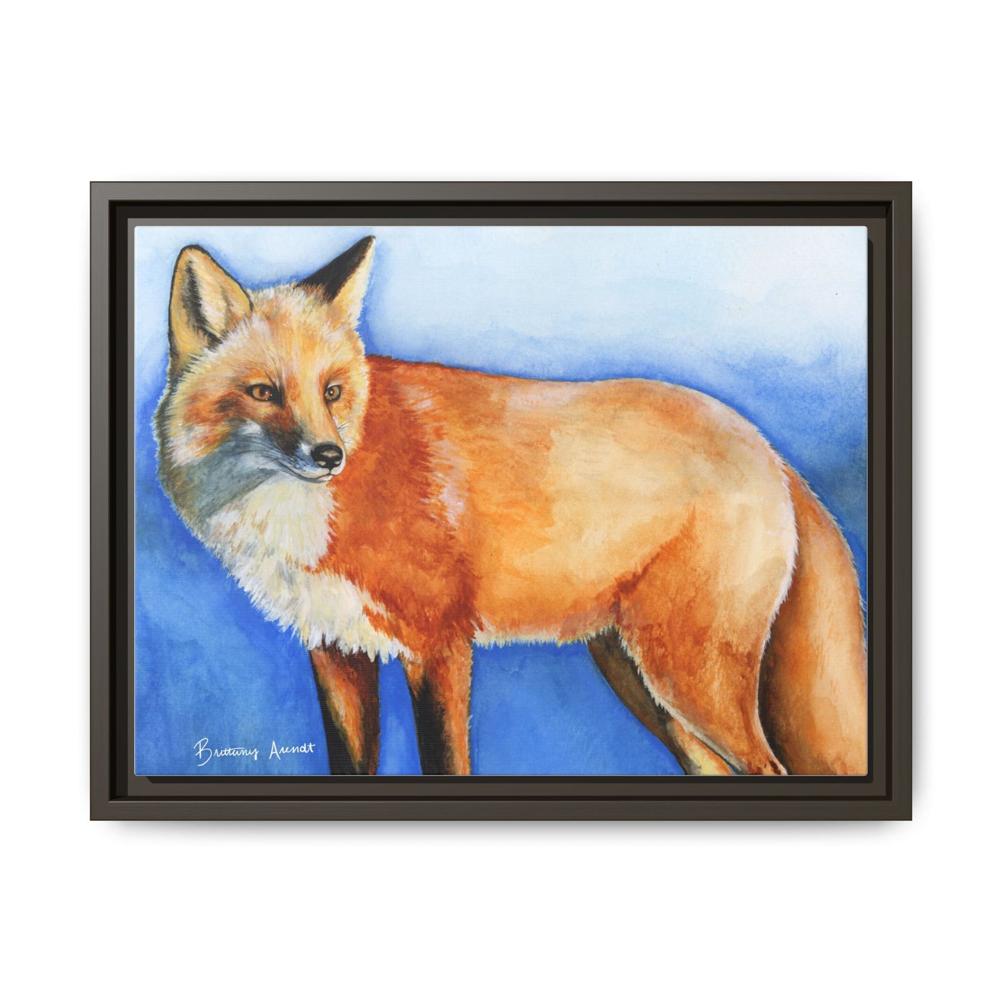 Fox Matte Canvas, Framed (Multi-color)