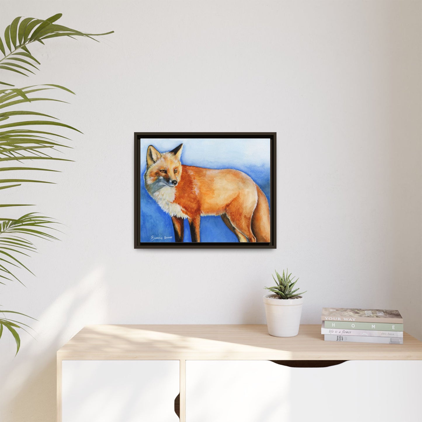Fox Matte Canvas, Framed (Multi-color)