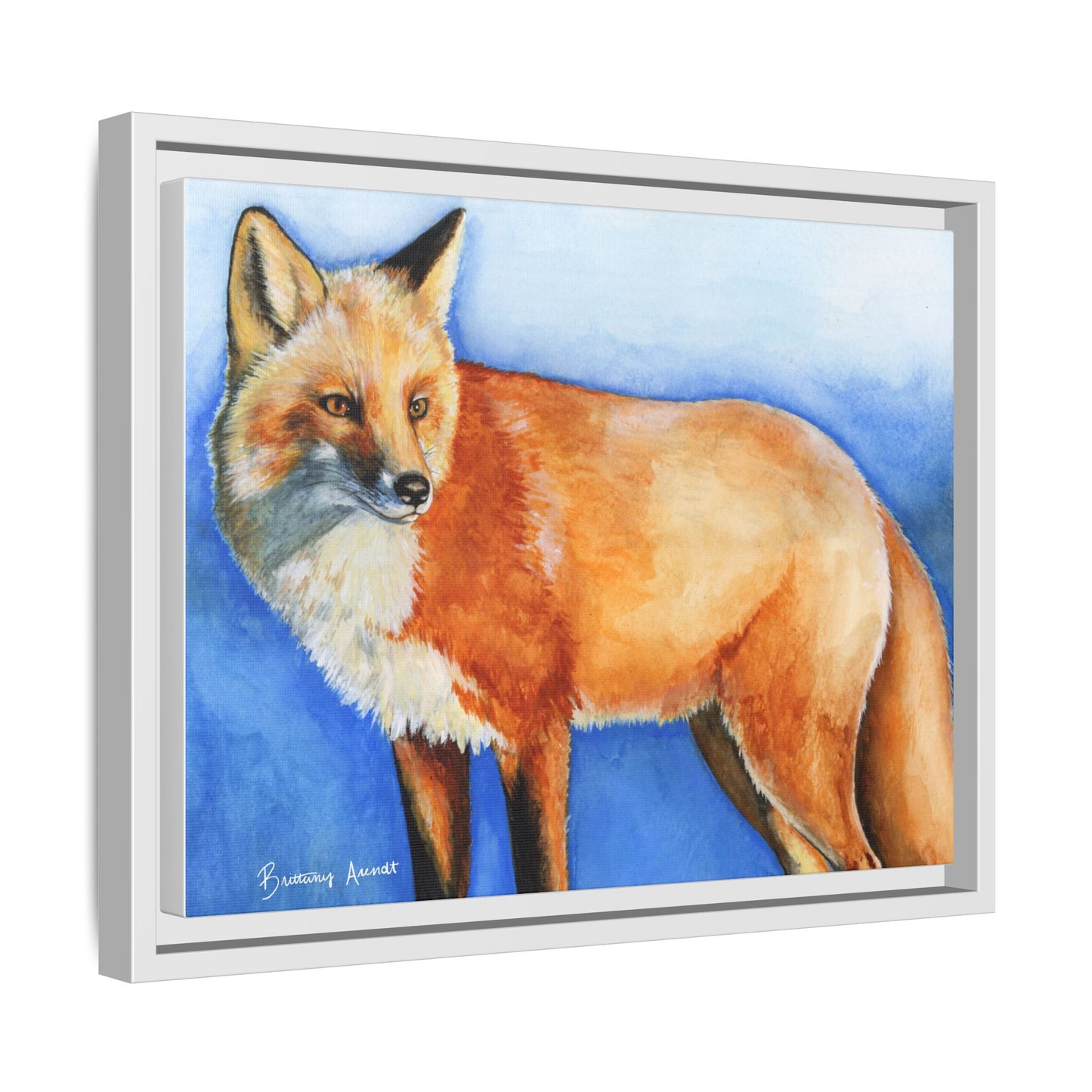 Fox Matte Canvas, Framed (Multi-color)