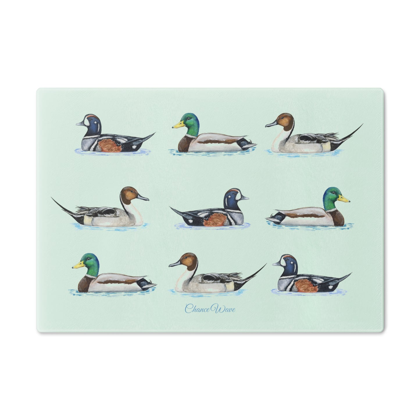 Duck Tempered Glass Cutting Board
