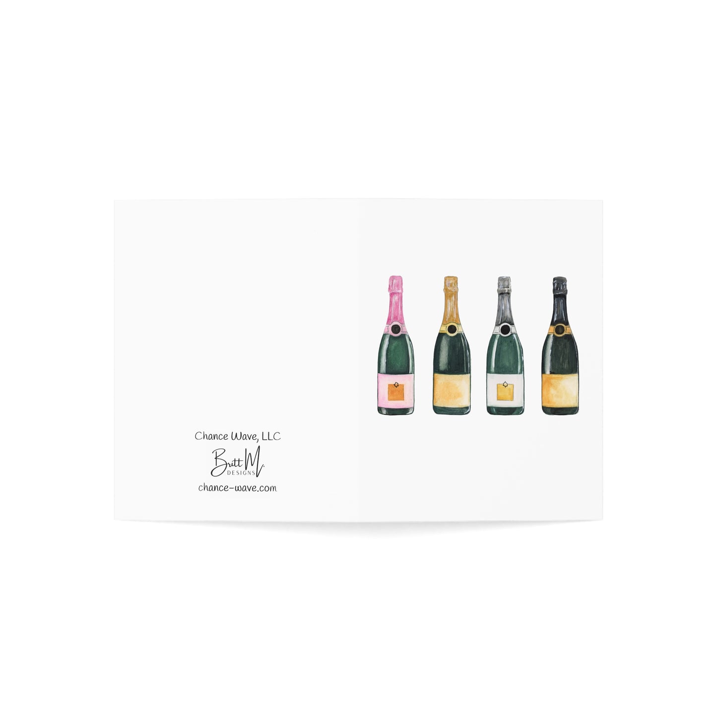 Champagne Greeting Cards (10 and 30pcs)