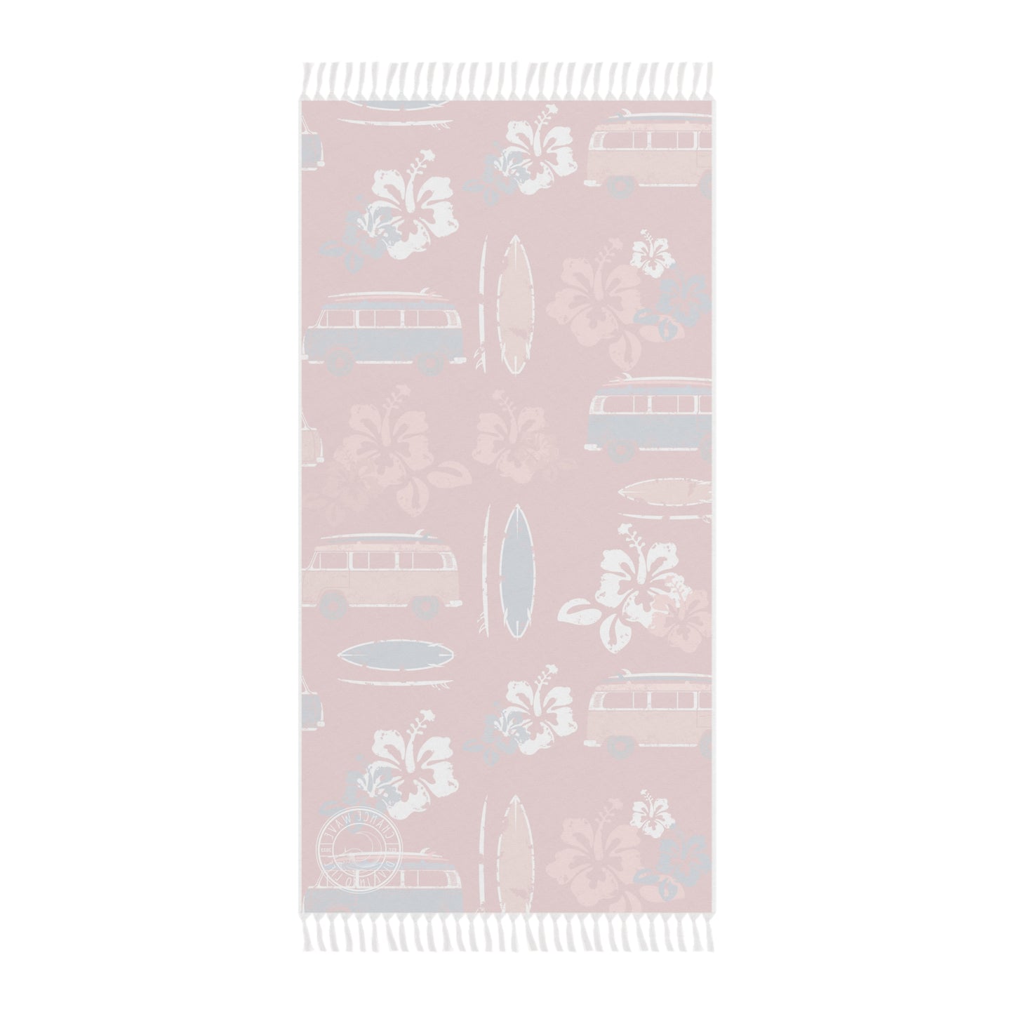 Red Surf Pattern Boho Beach Cloth