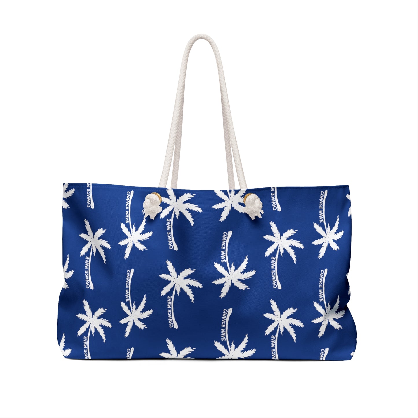 Navy Palm Weekender Bag