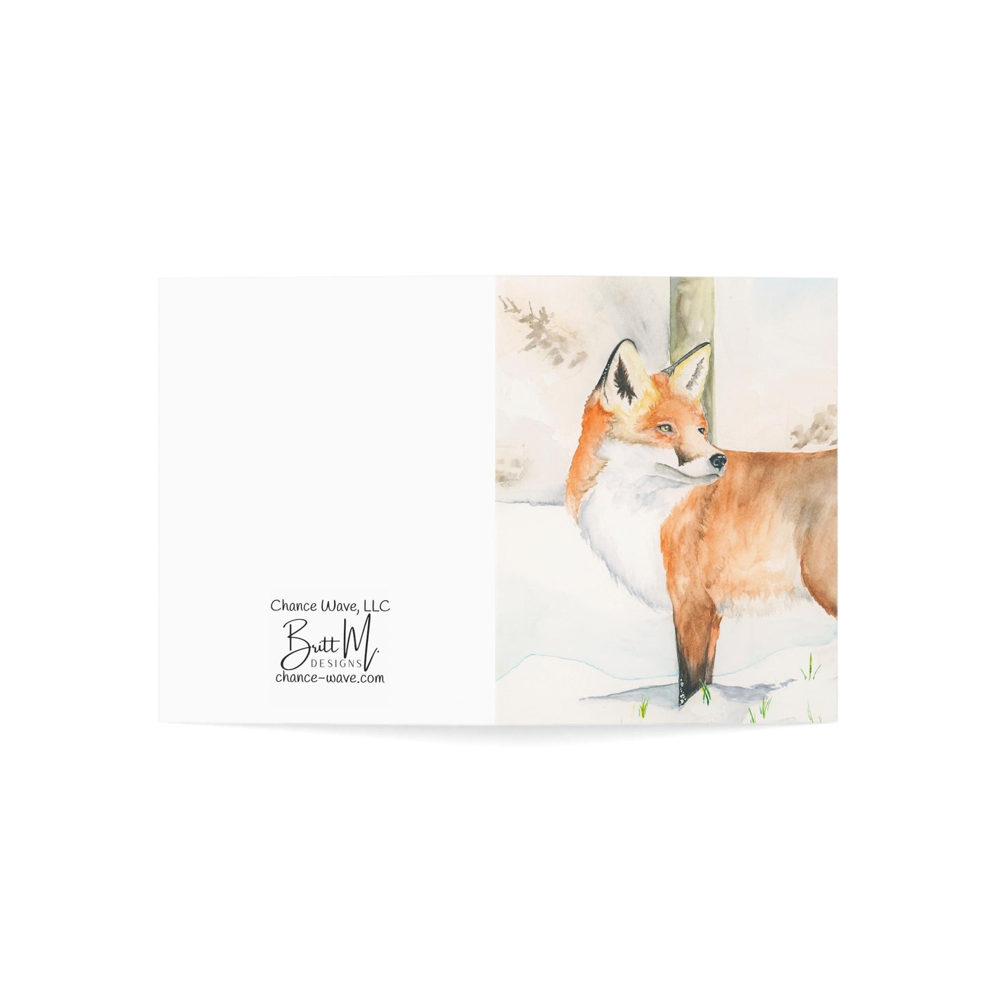 Vertical Fox Greeting Cards (10 and 30pcs)