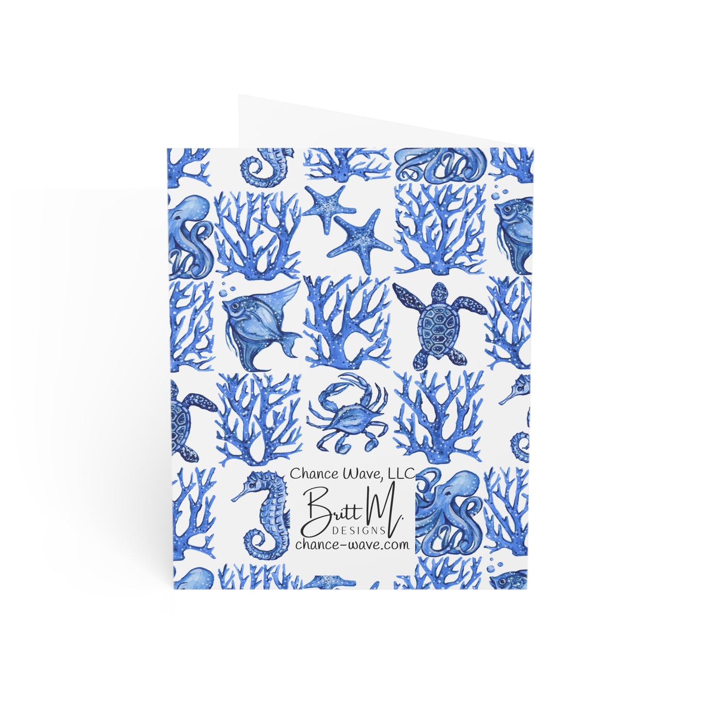 Full Ocean Pattern Greeting Cards (10 and 30pcs)