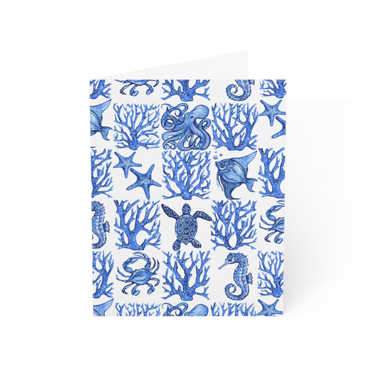 Full Ocean Pattern Greeting Cards (10 and 30pcs)