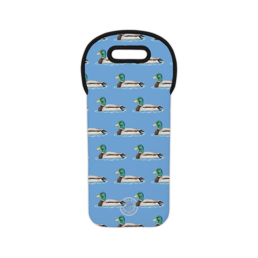 Mallard Pattern Wine Tote Bag