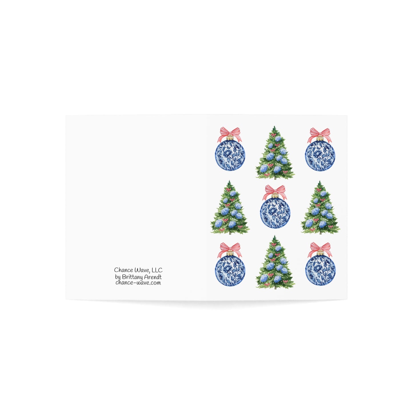 Ornament Tree Pattern Notecards (10 and 30pcs)