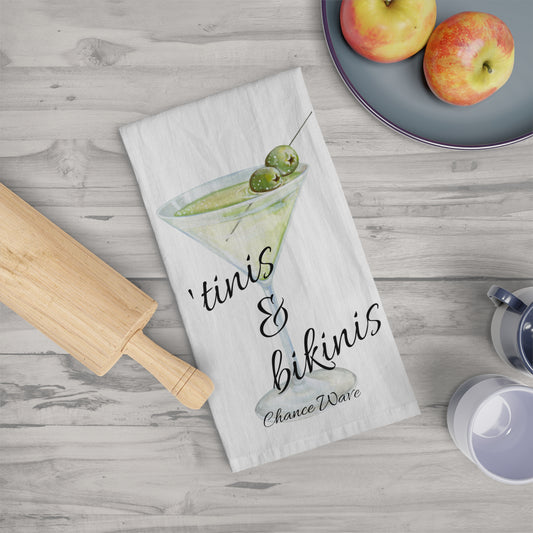 'tinis & Bikinis Tea Towel