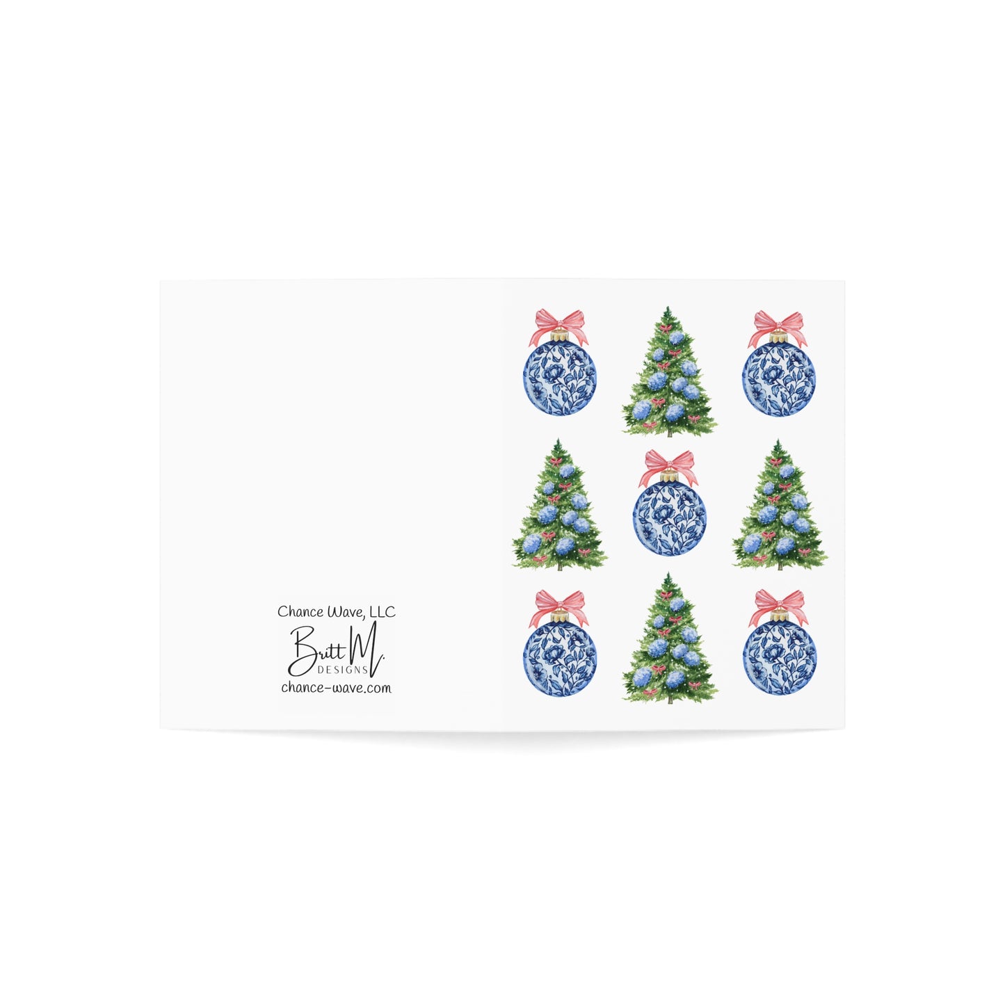 Ornament Tree Pattern Greeting Cards (10 and 30pcs)