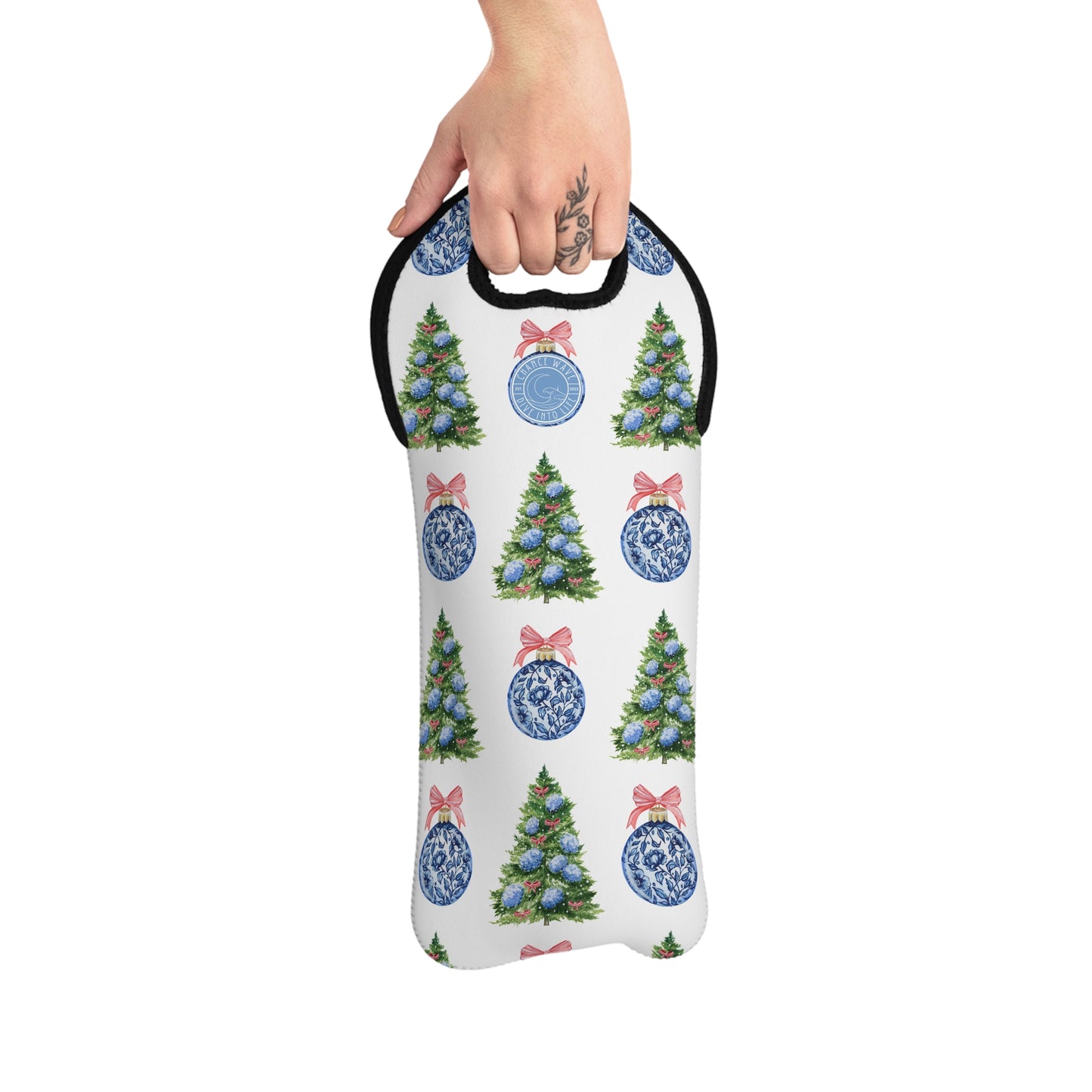 Ornament Pattern Wine Tote Bag