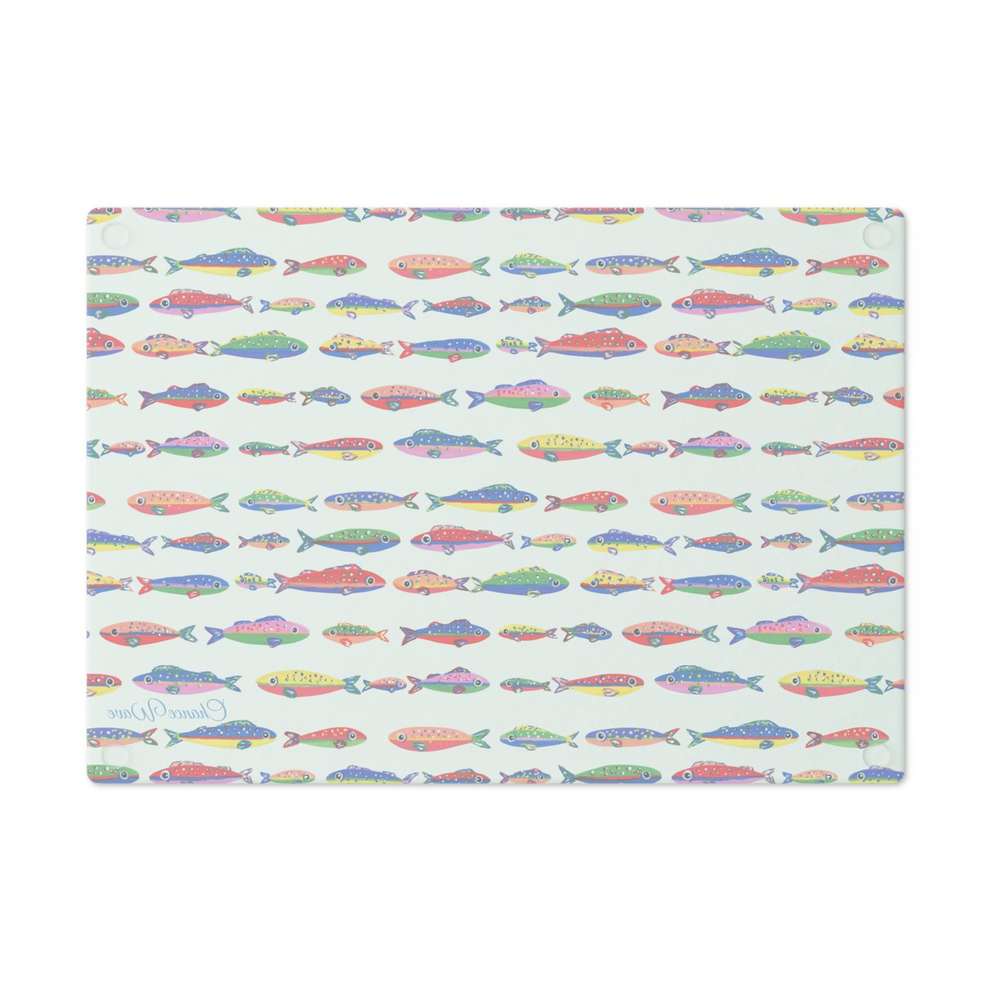 Fishy Tempered Glass Cutting Board