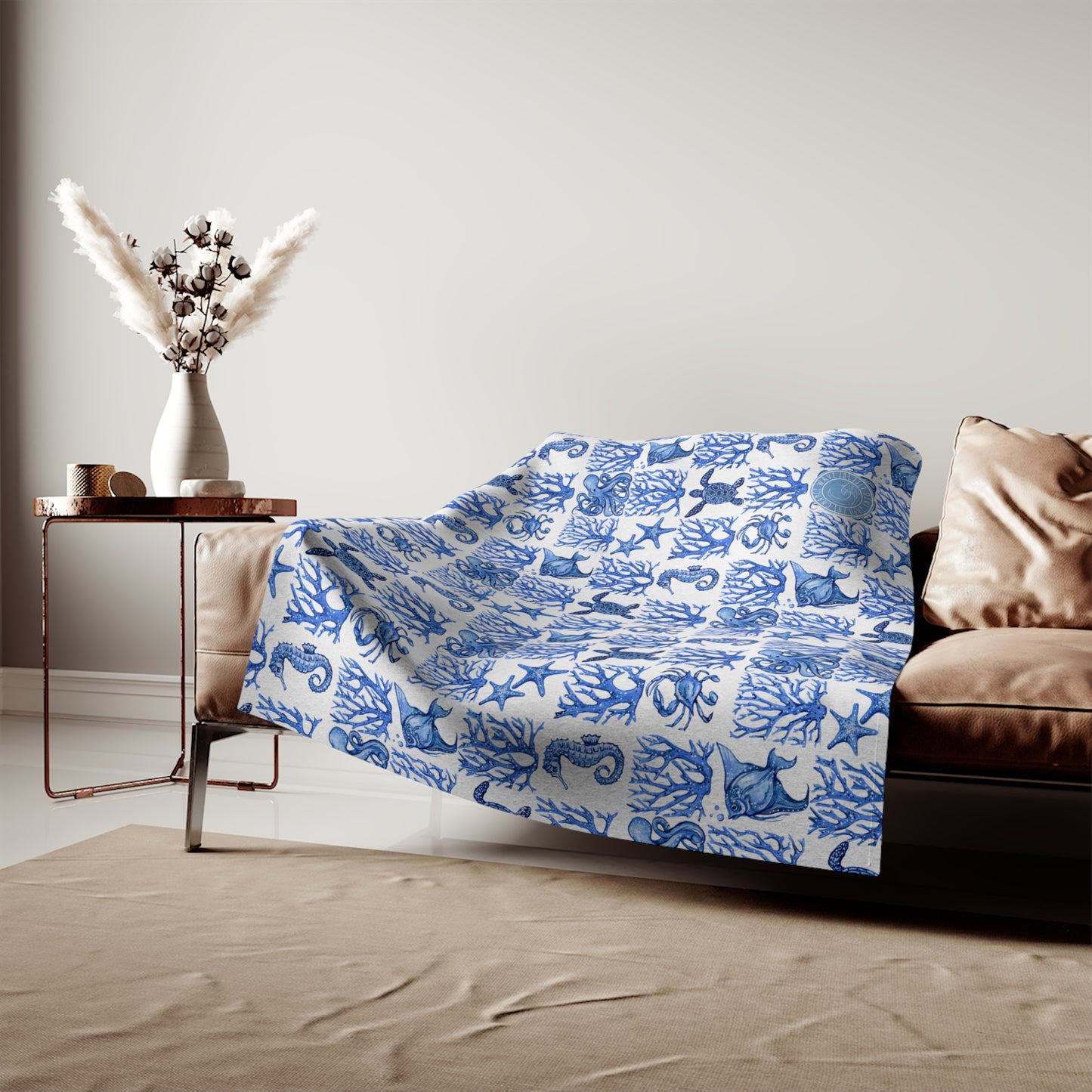 Ocean Pattern Sweatshirt Blanket