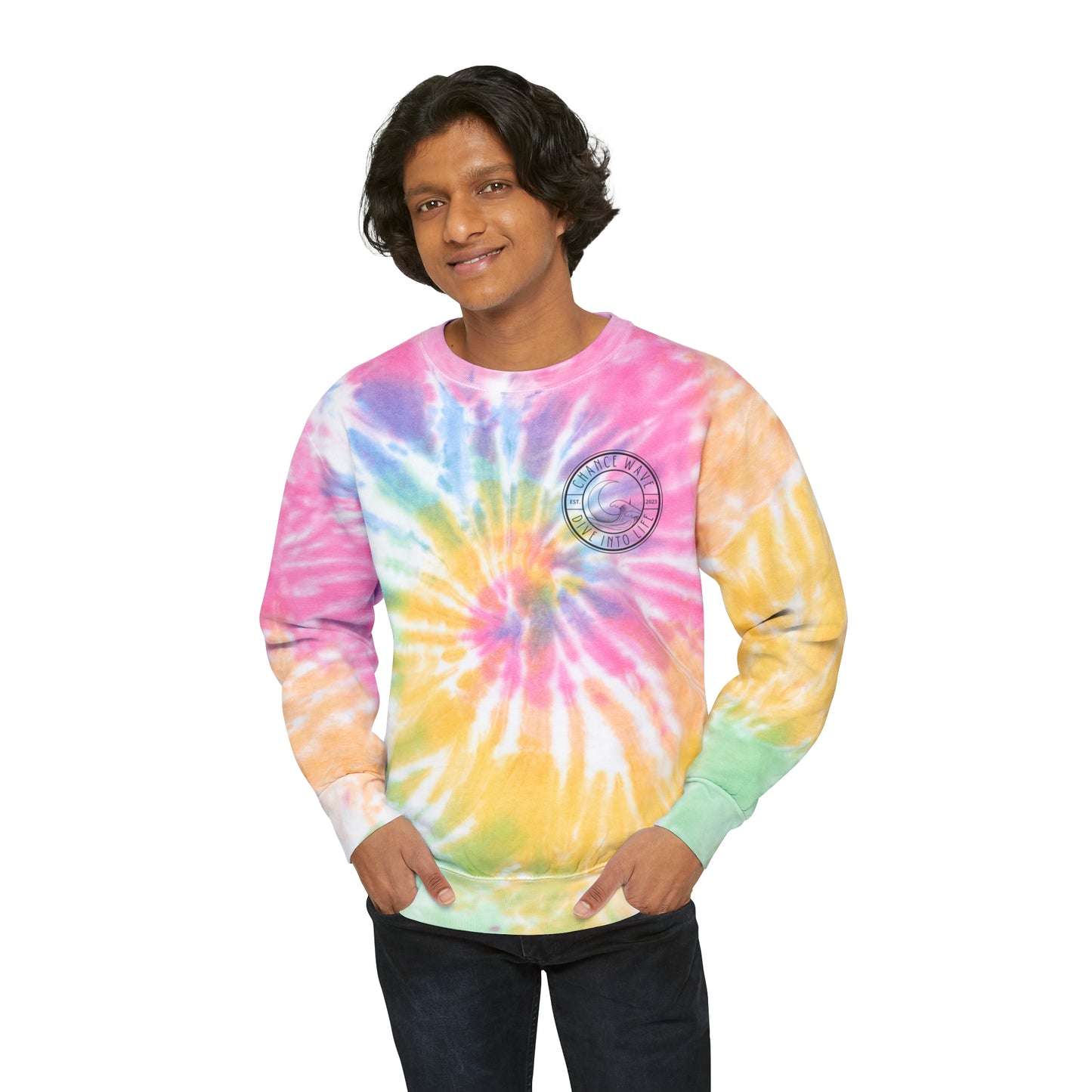 Happy Tie-Dye Crewneck