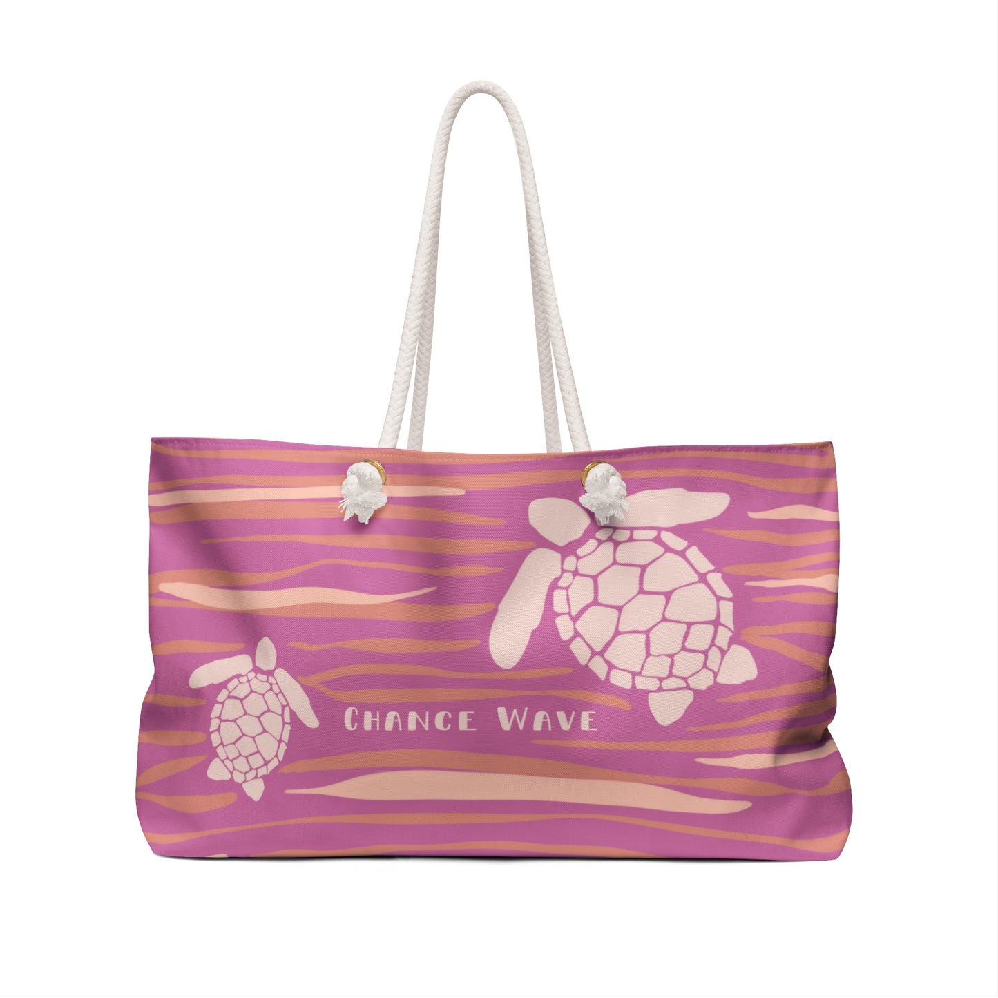 Turtle Wave Pink Weekender Bag