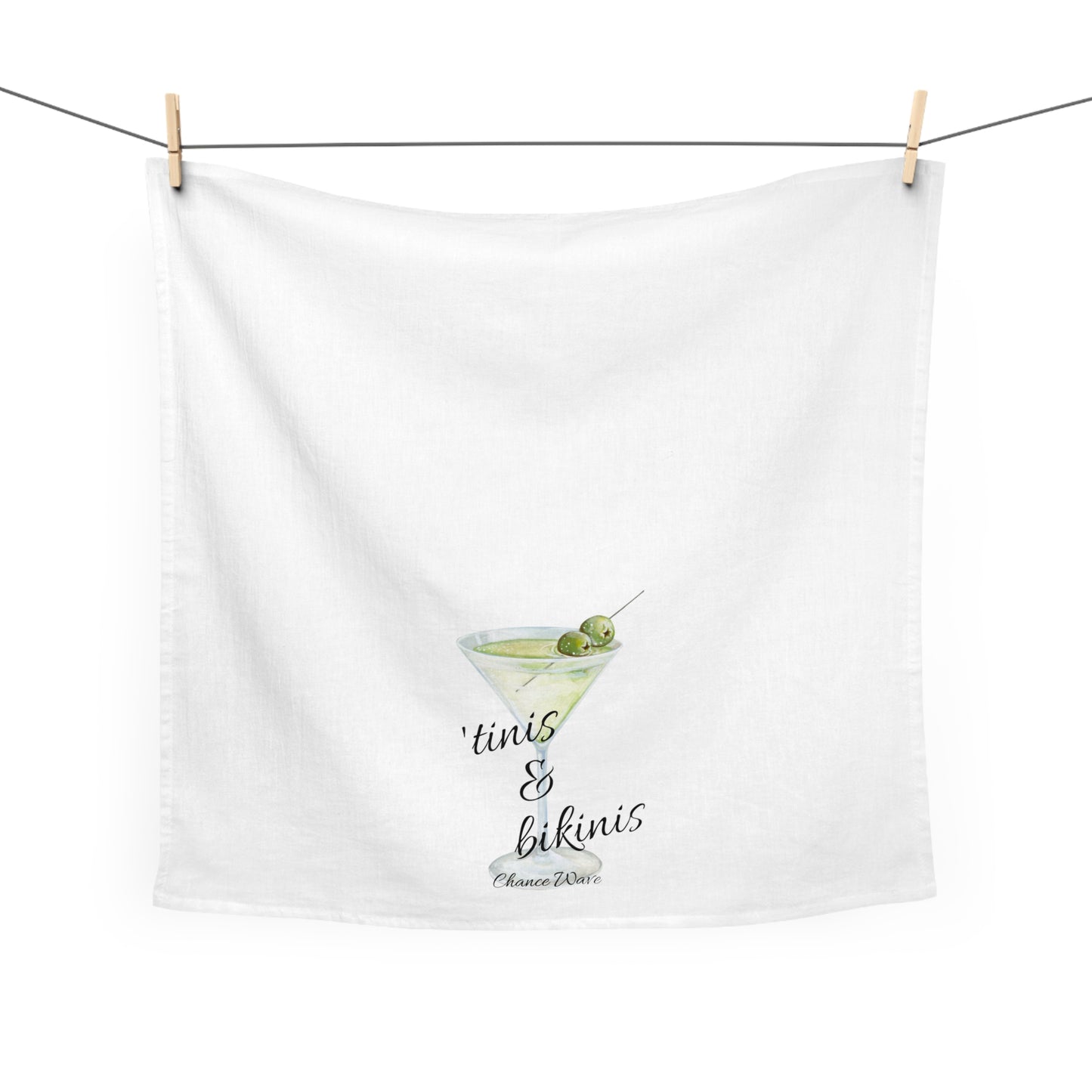 'tinis & Bikinis Tea Towel