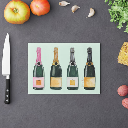 Champagne Tempered Glass Cutting Board