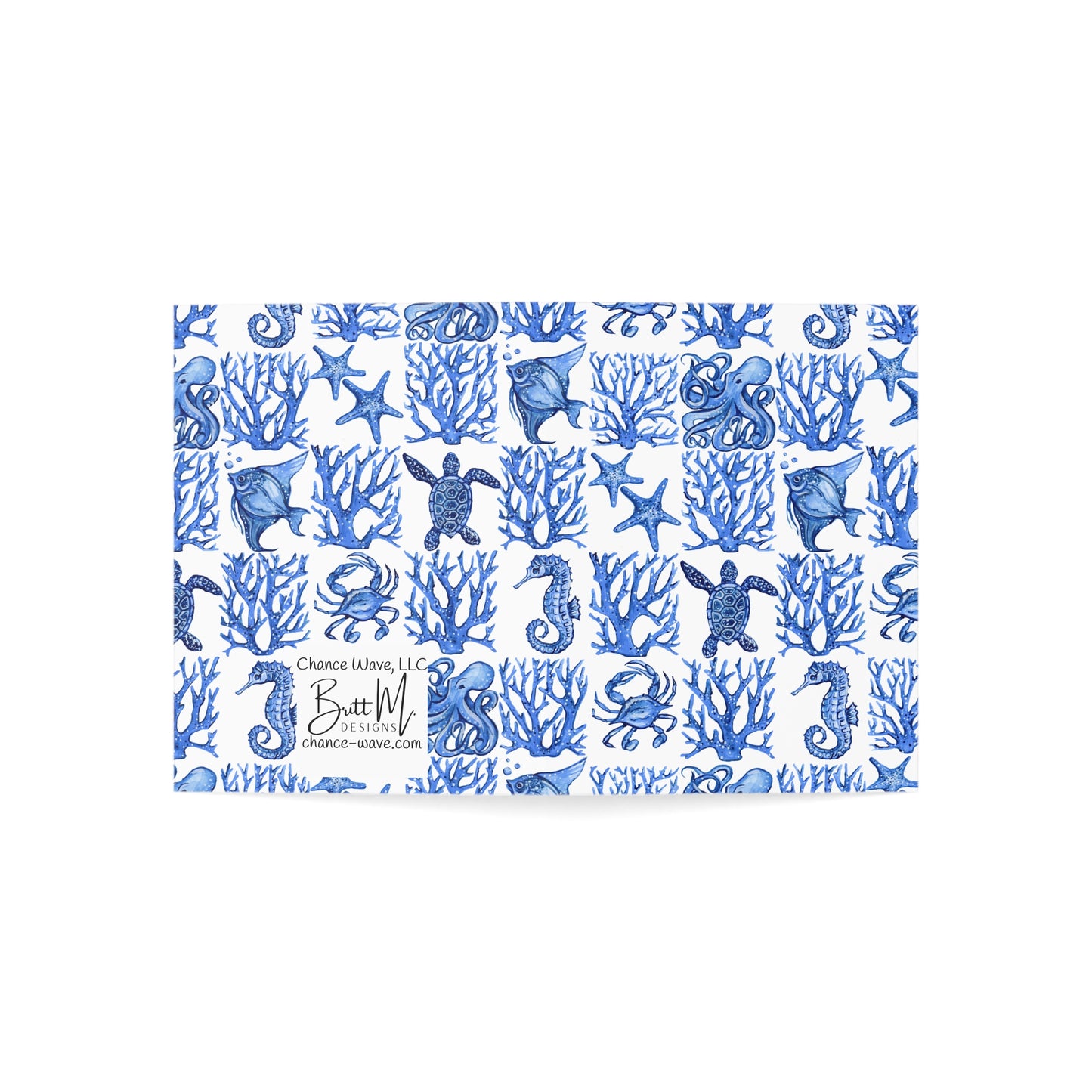 Full Ocean Pattern Greeting Cards (10 and 30pcs)