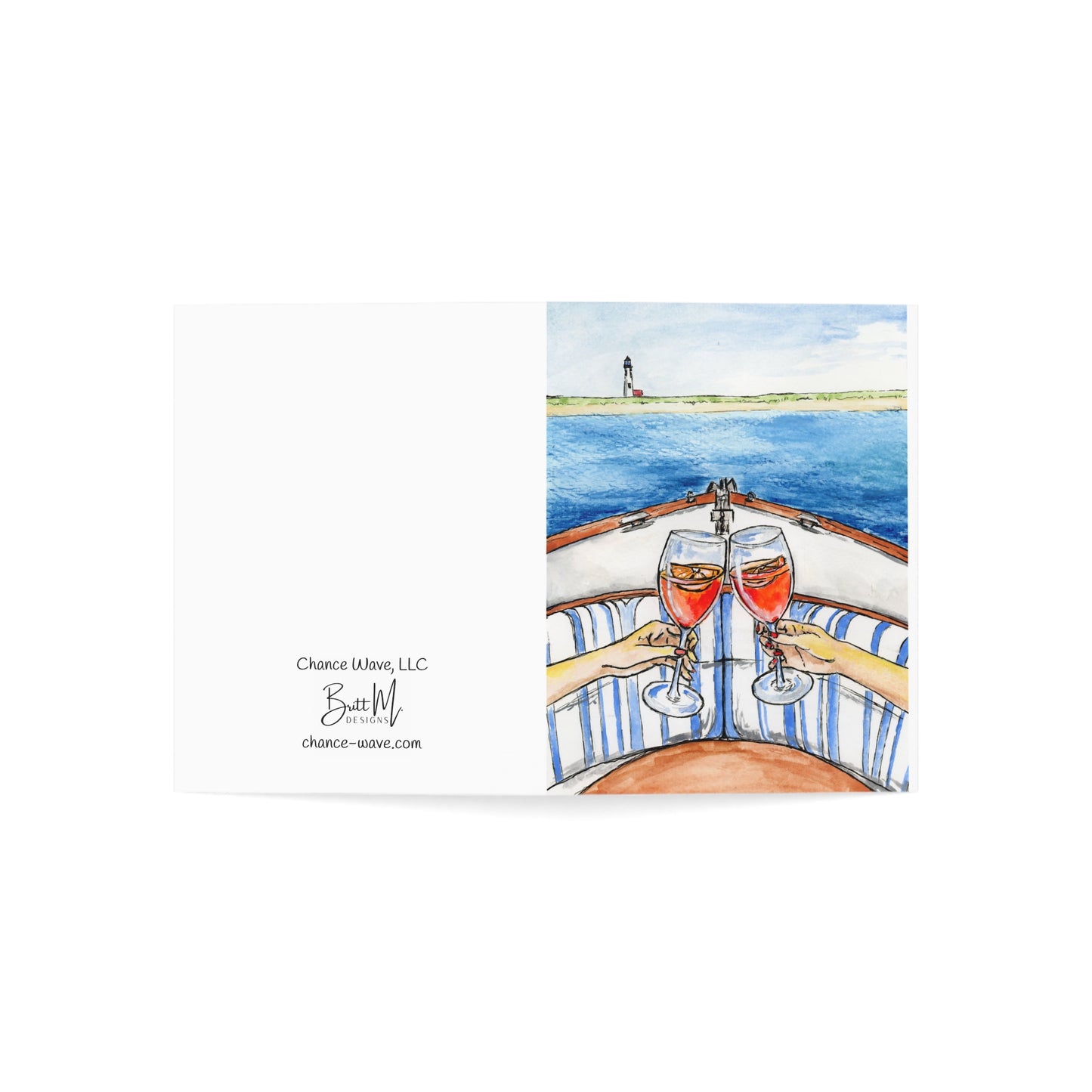 Boat Toasts Greeting Cards (10 and 30pcs)