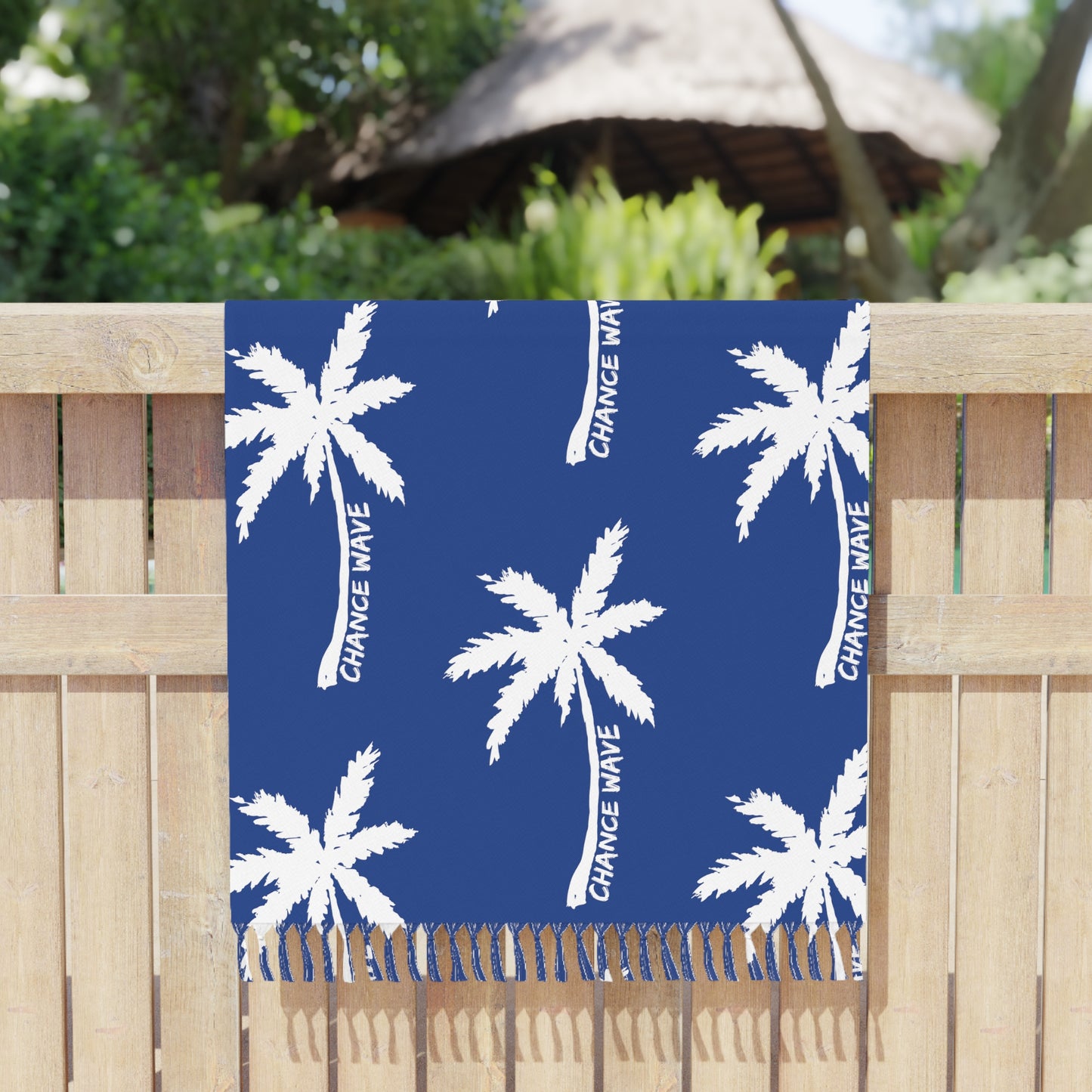 Navy Palm Boho Beach Cloth