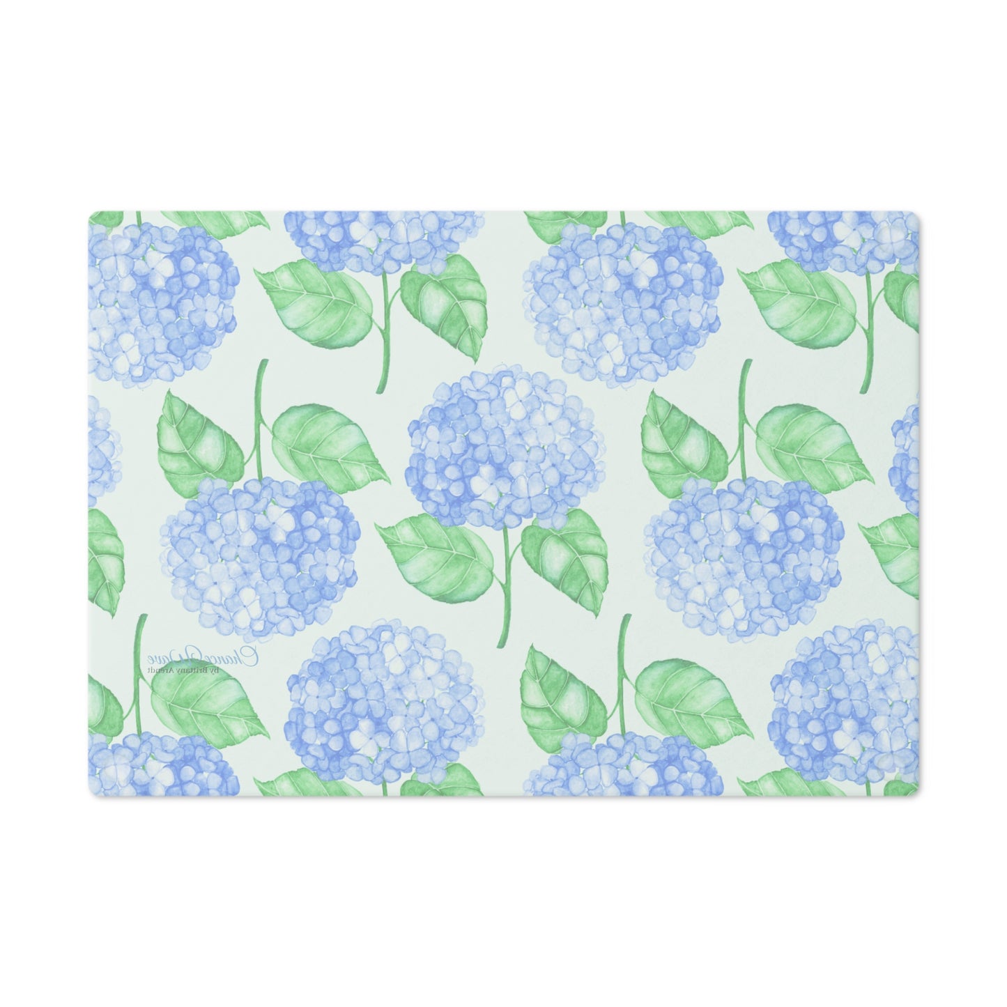Hydrangea Tempered Glass Cutting Board