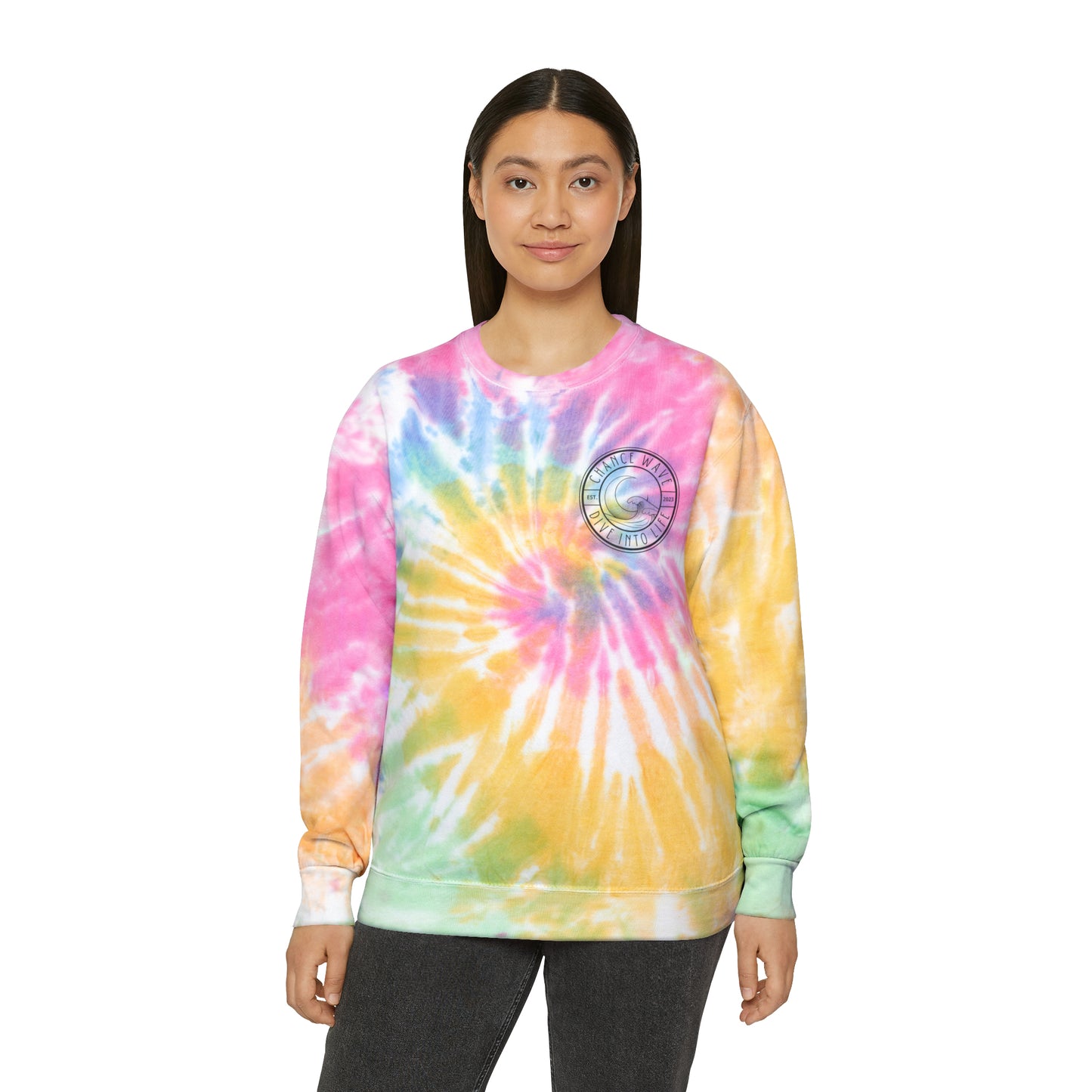 Happy Tie-Dye Crewneck