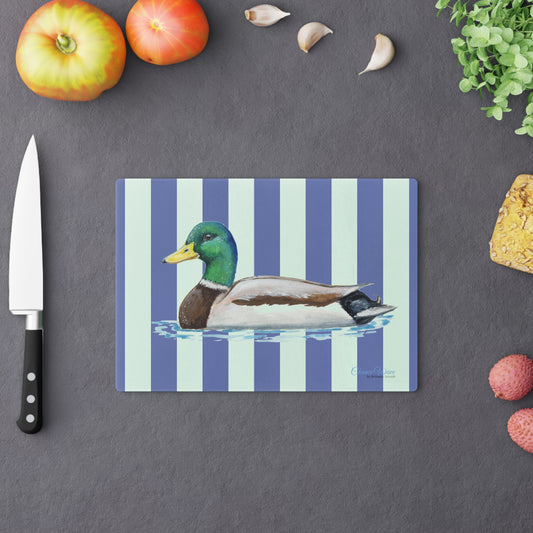 Mallard striped Tempered Glass Cutting Board
