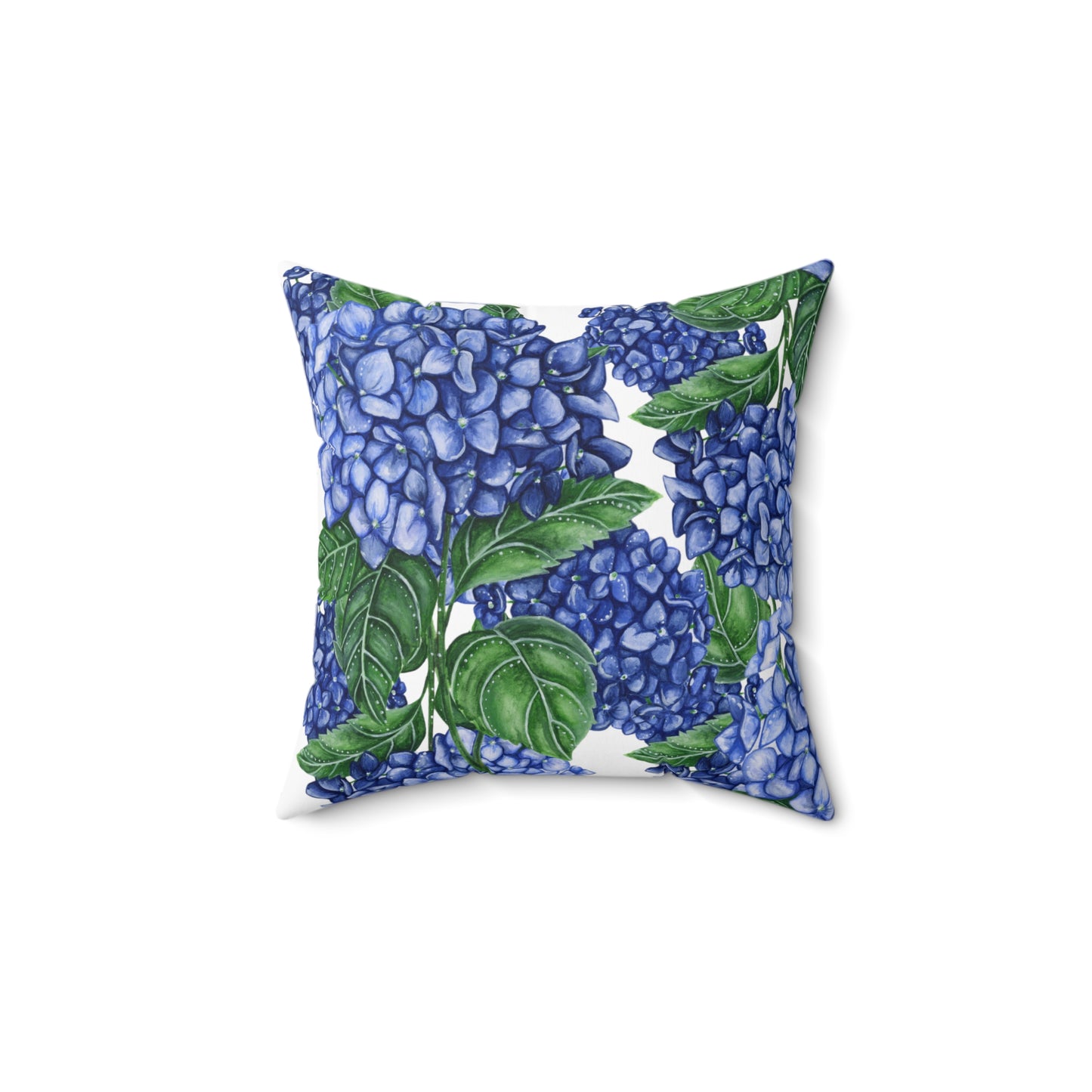 Hydrangea Polyester Square Pillow