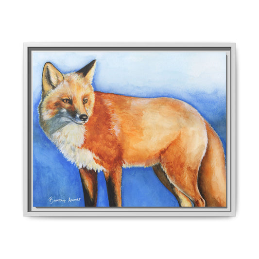 Fox Matte Canvas, Framed (Multi-color)