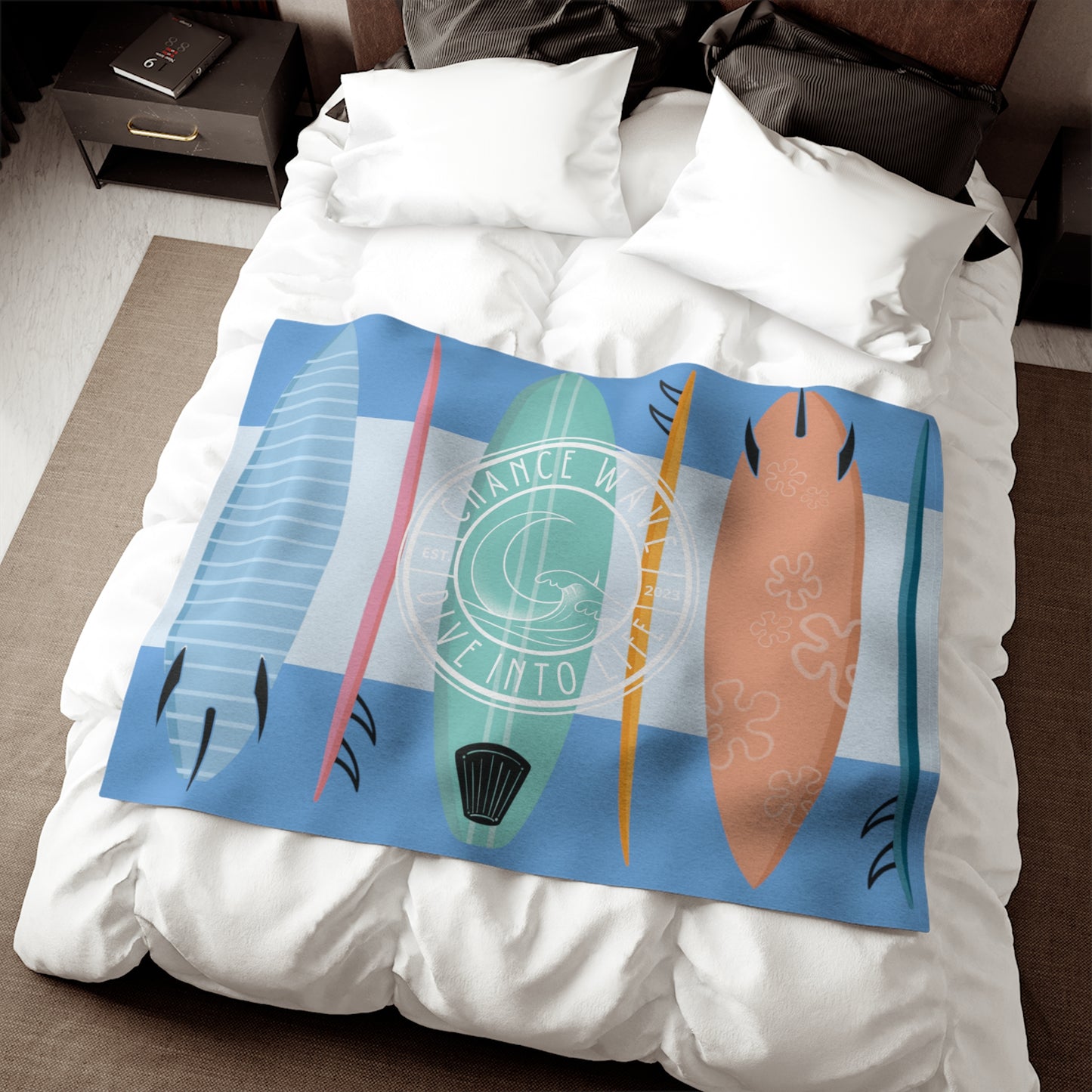 Surf Board Sweatshirt Blanket